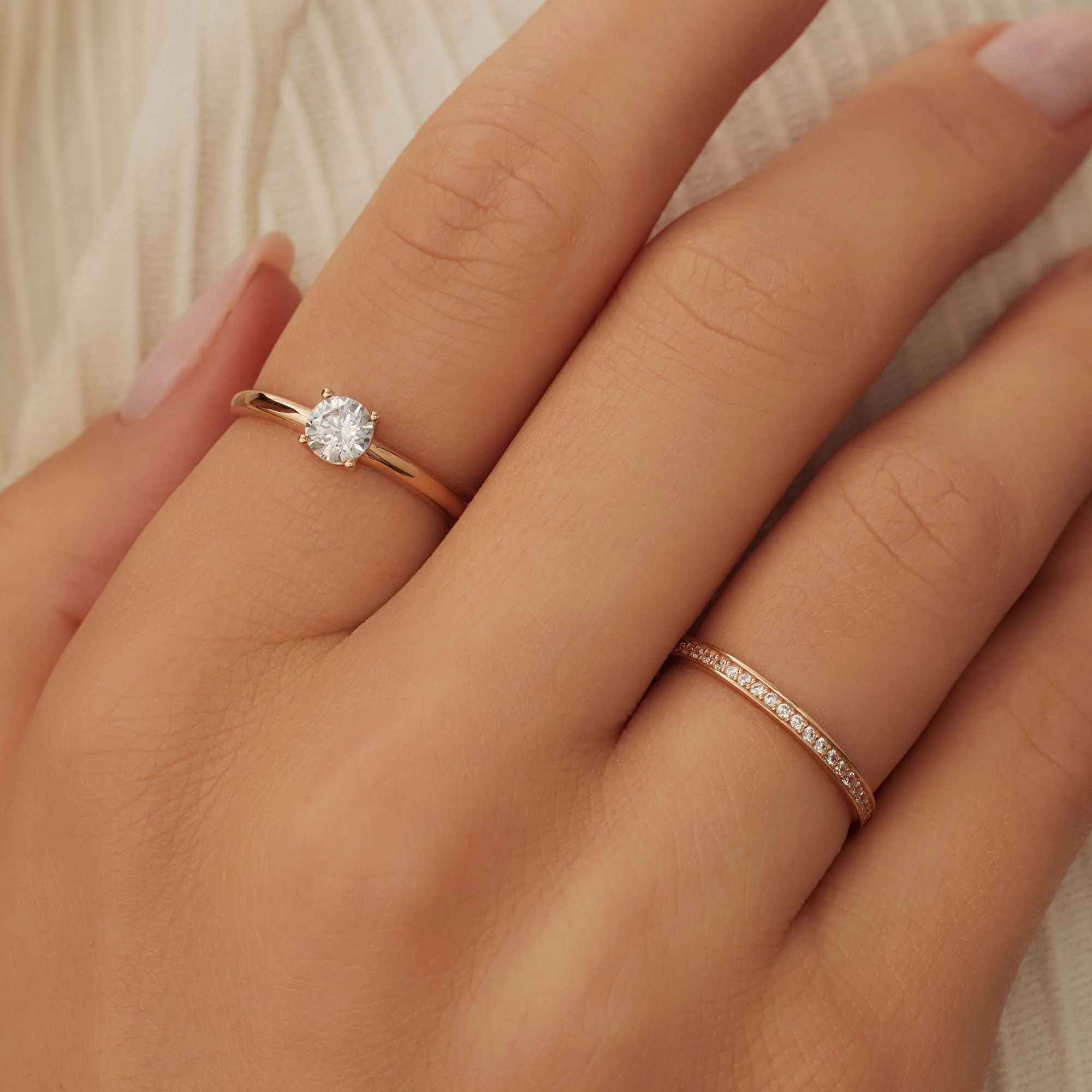 La Concorde Soleil 14 karat rose gold ring with zirconia stone - Image 5