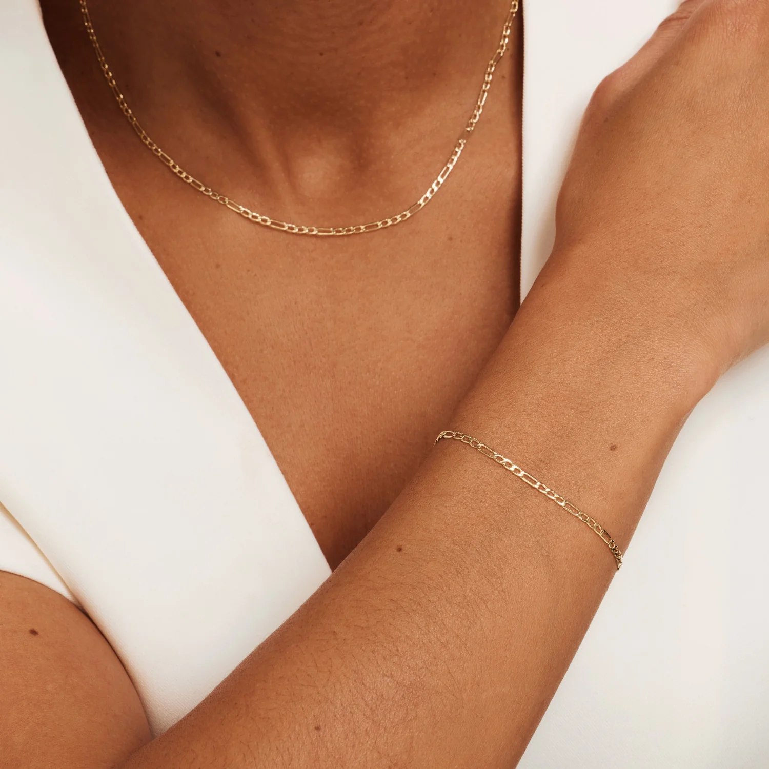 Rivoli Nina 14 karat gold bracelet with fiagro link - Image 3