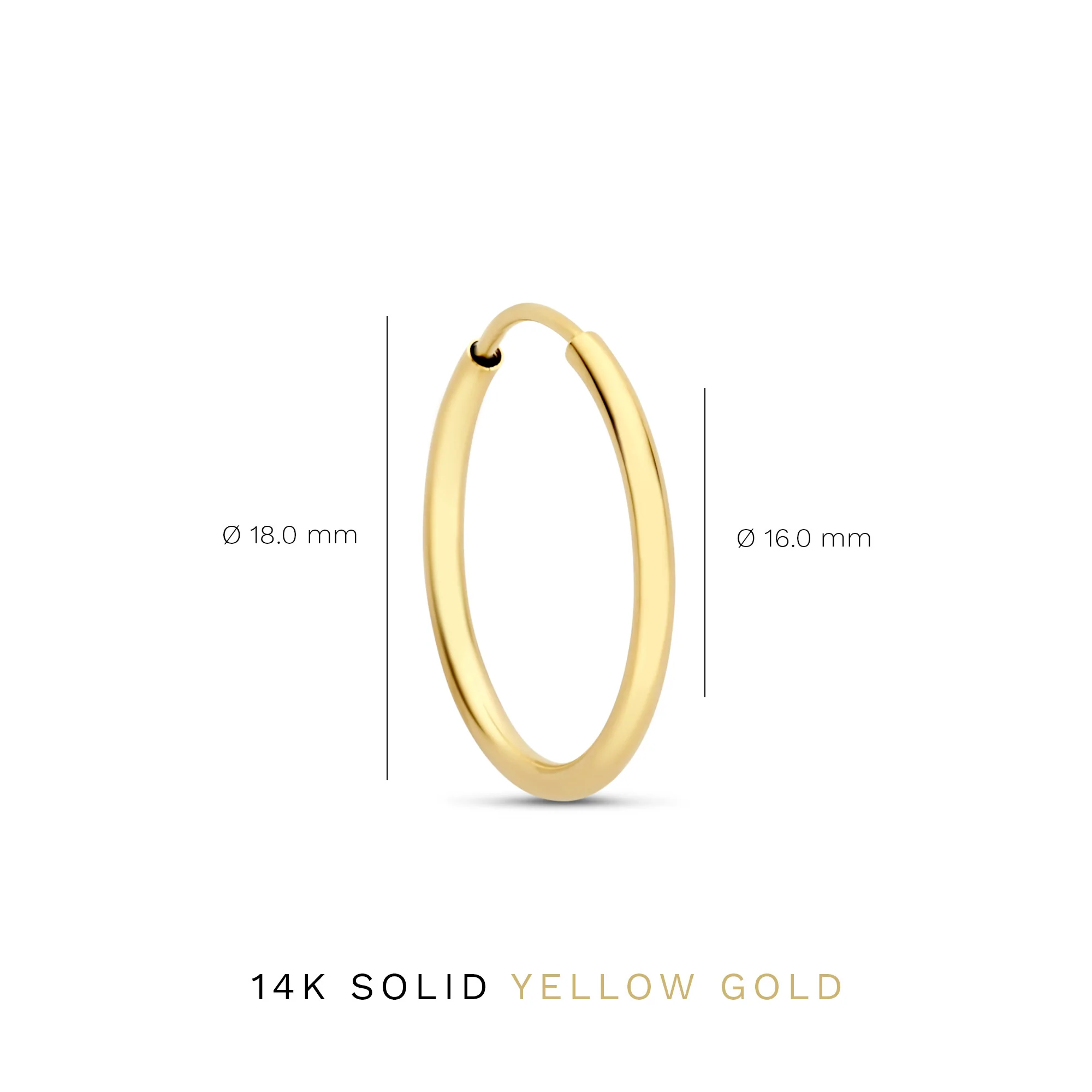 Le Marais Cerise 14 karat gold hoop earrings (18 mm) - Image 5