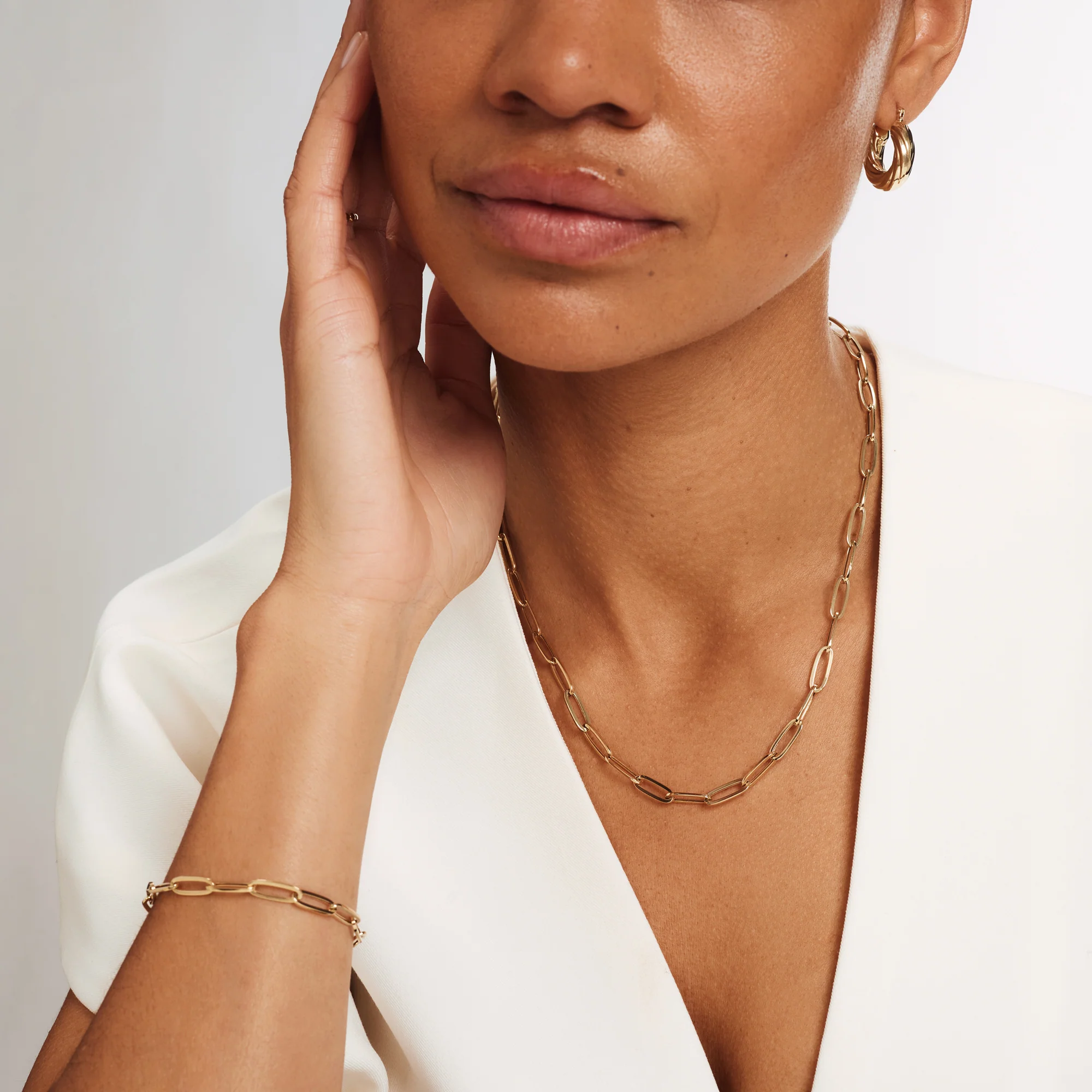 Aidee Odile 14 karat gold link bracelet - Image 4