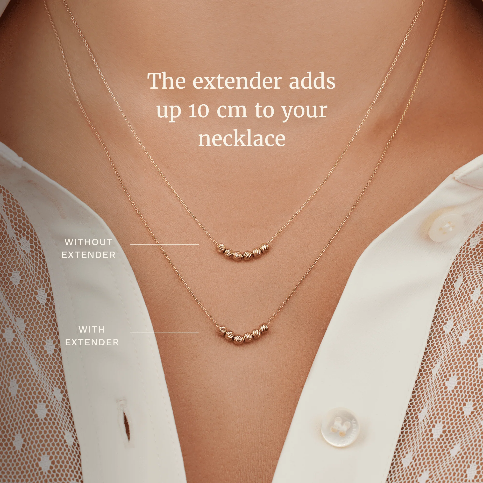 Rivoli Nicole 14 karat gold necklace extender - Image 4