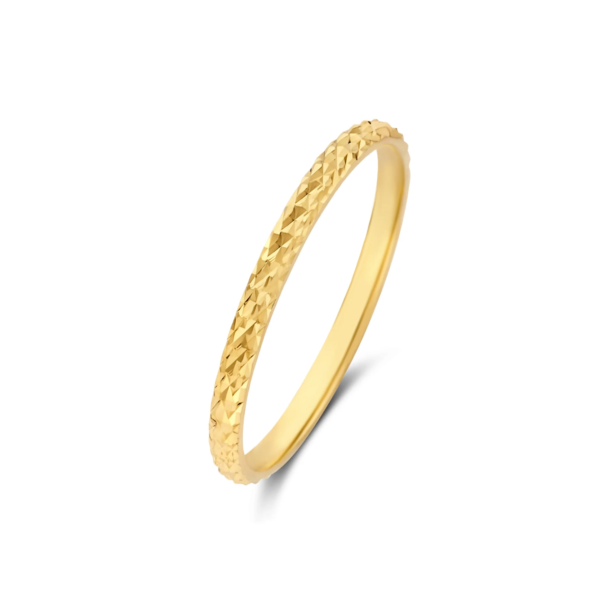 Rivoli Laura 14 karat gold ring with diamond cut
