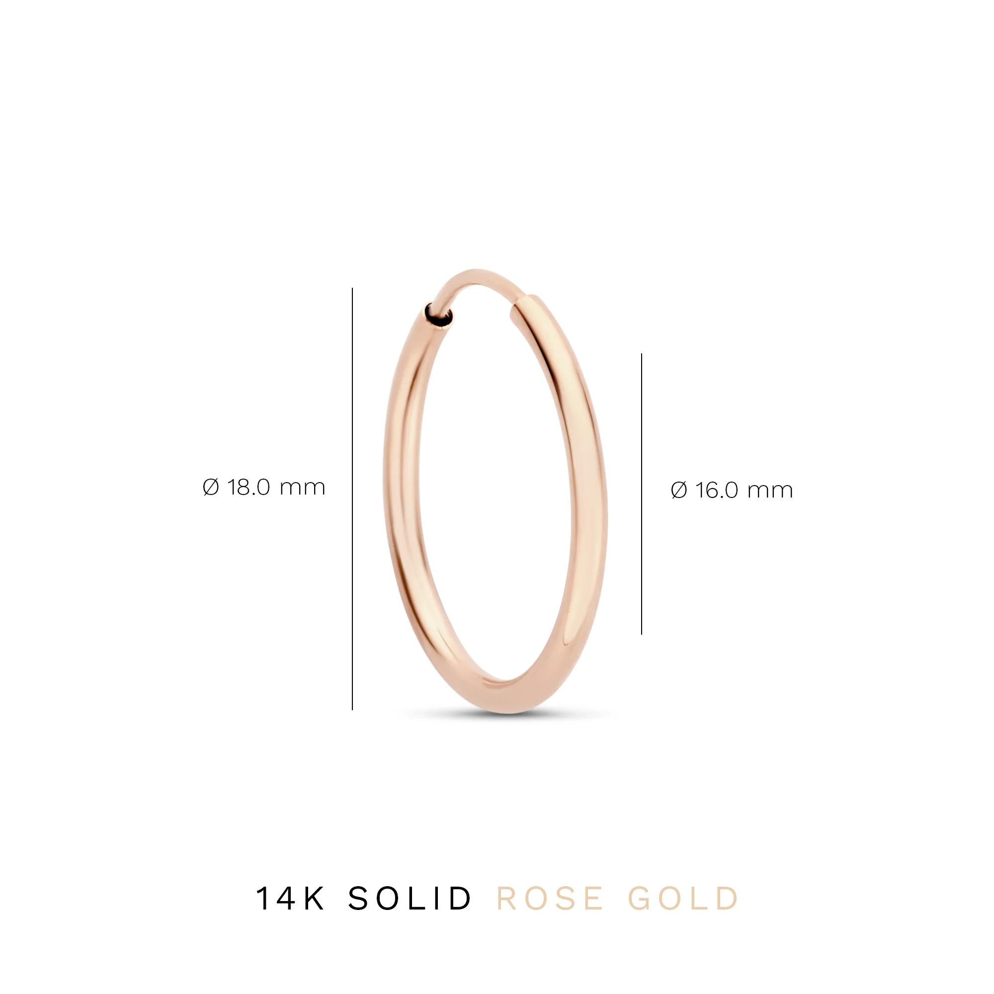 Cadeau d'Isabel 14 karat rose gold earring set - Image 8