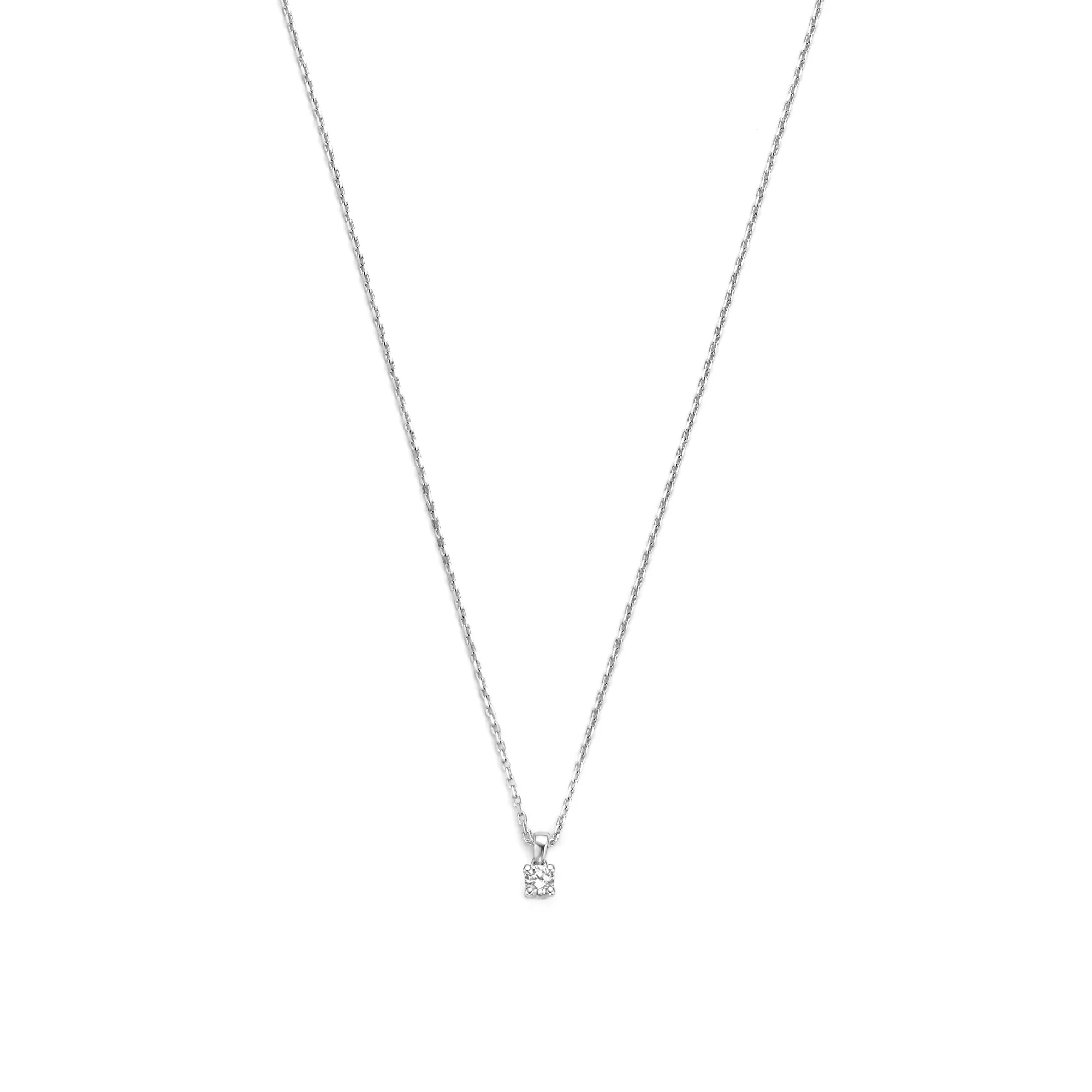 De la Paix Celesse 14 karat white gold necklace with diamond 0.07 ct
