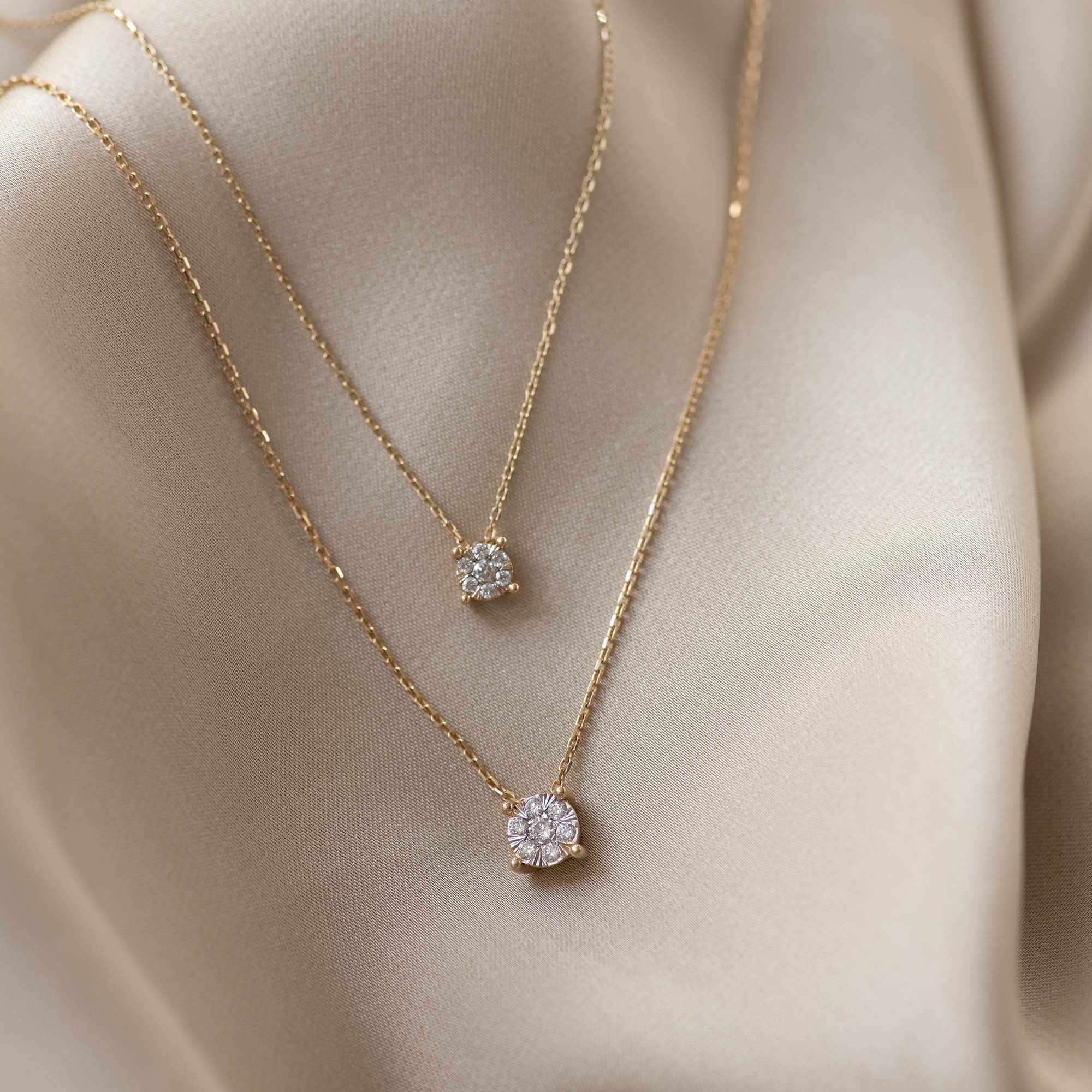 De la Paix Hanaé 14 karat gold necklace with diamond 0.14 carat - Image 5