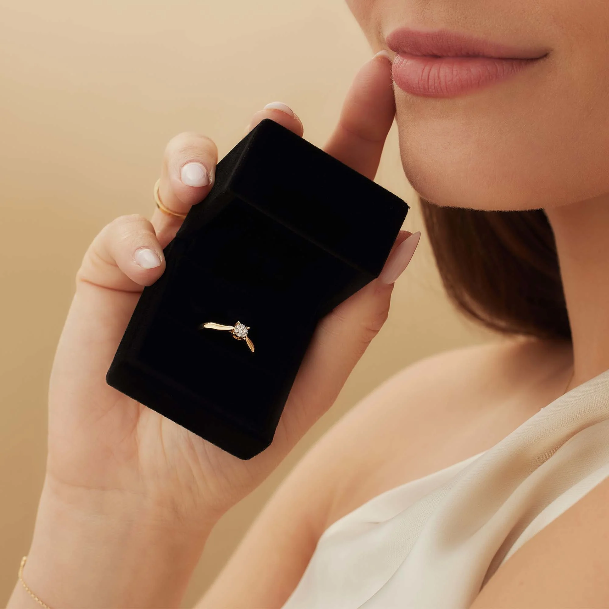 Cadeau d'Isabel black luxury ring box - Image 2