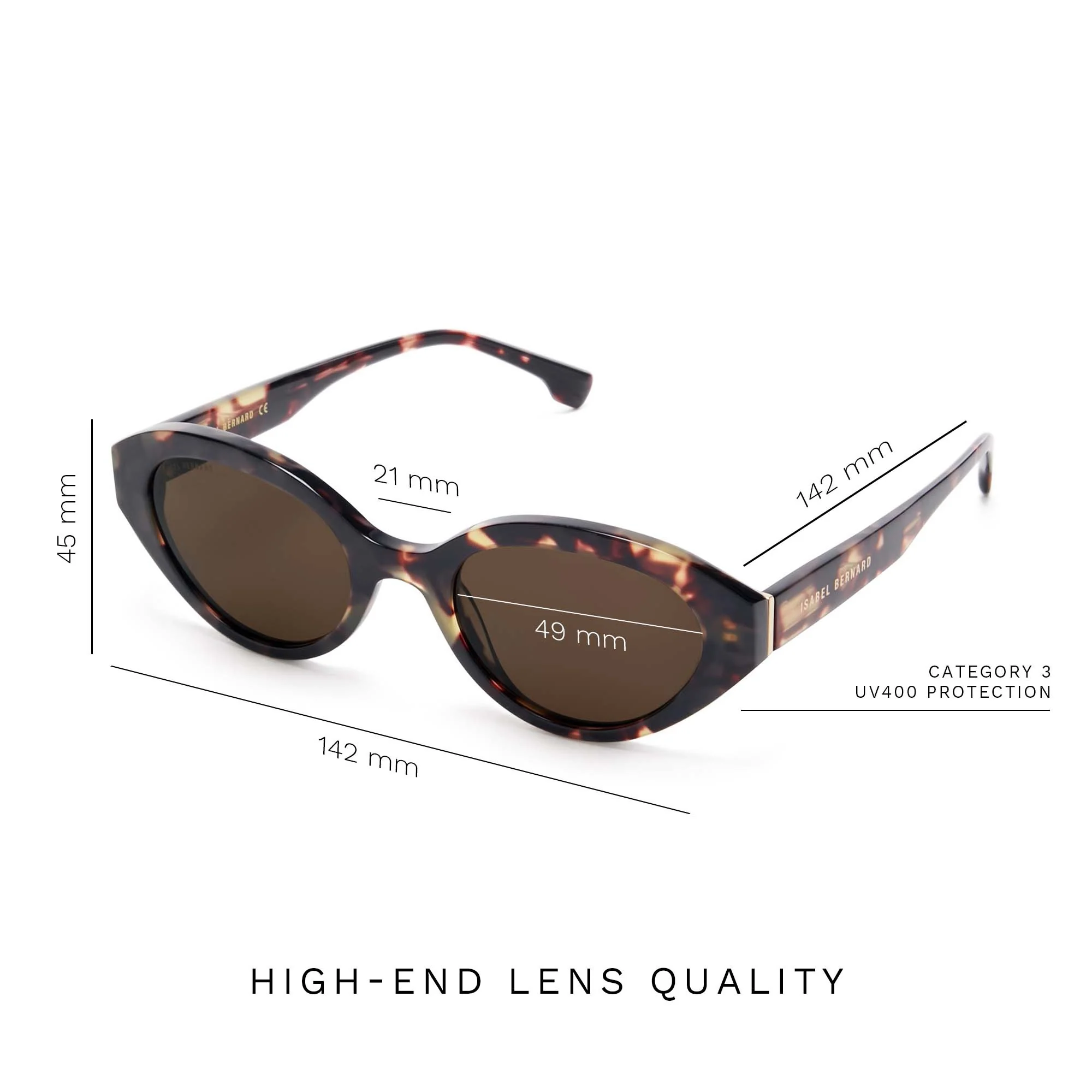 La Villette Rosaire brown tortoise oval sunglasses with brown lenses - Image 8