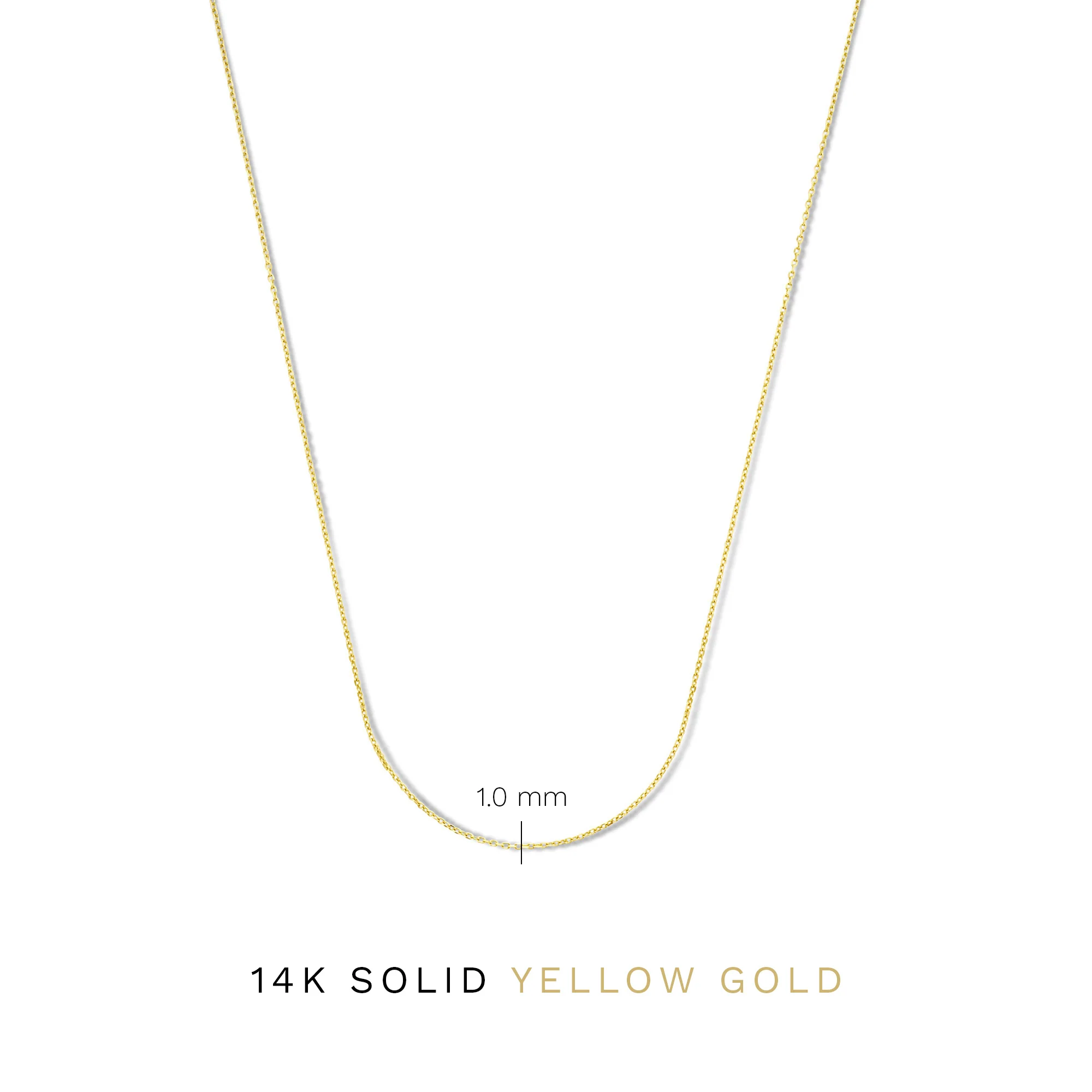 Cadeau d'Isabel 14 karat gold necklace and cube initial charm - Image 10