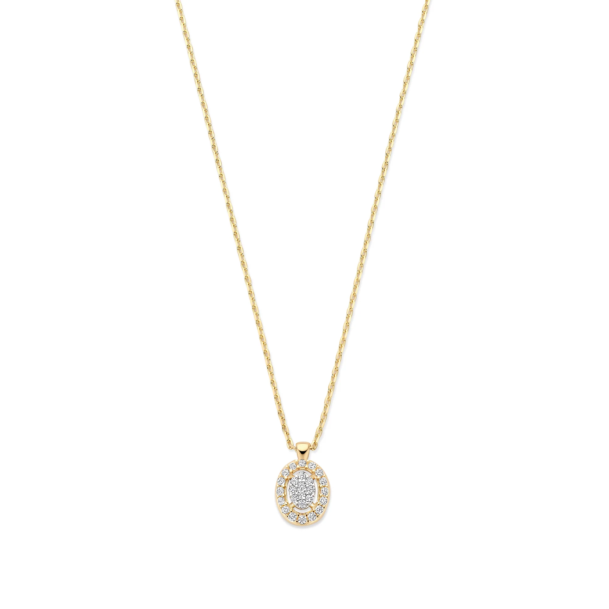 Le Marais Anne 14 Karat Gold Necklace With Zirconia Stones