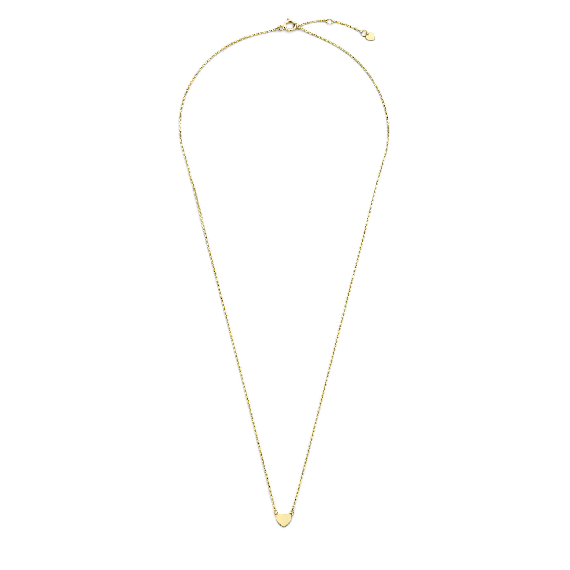 Cadeau d'Isabel 14 karat gold necklace, bracelet and ear studs set with heart - Image 7