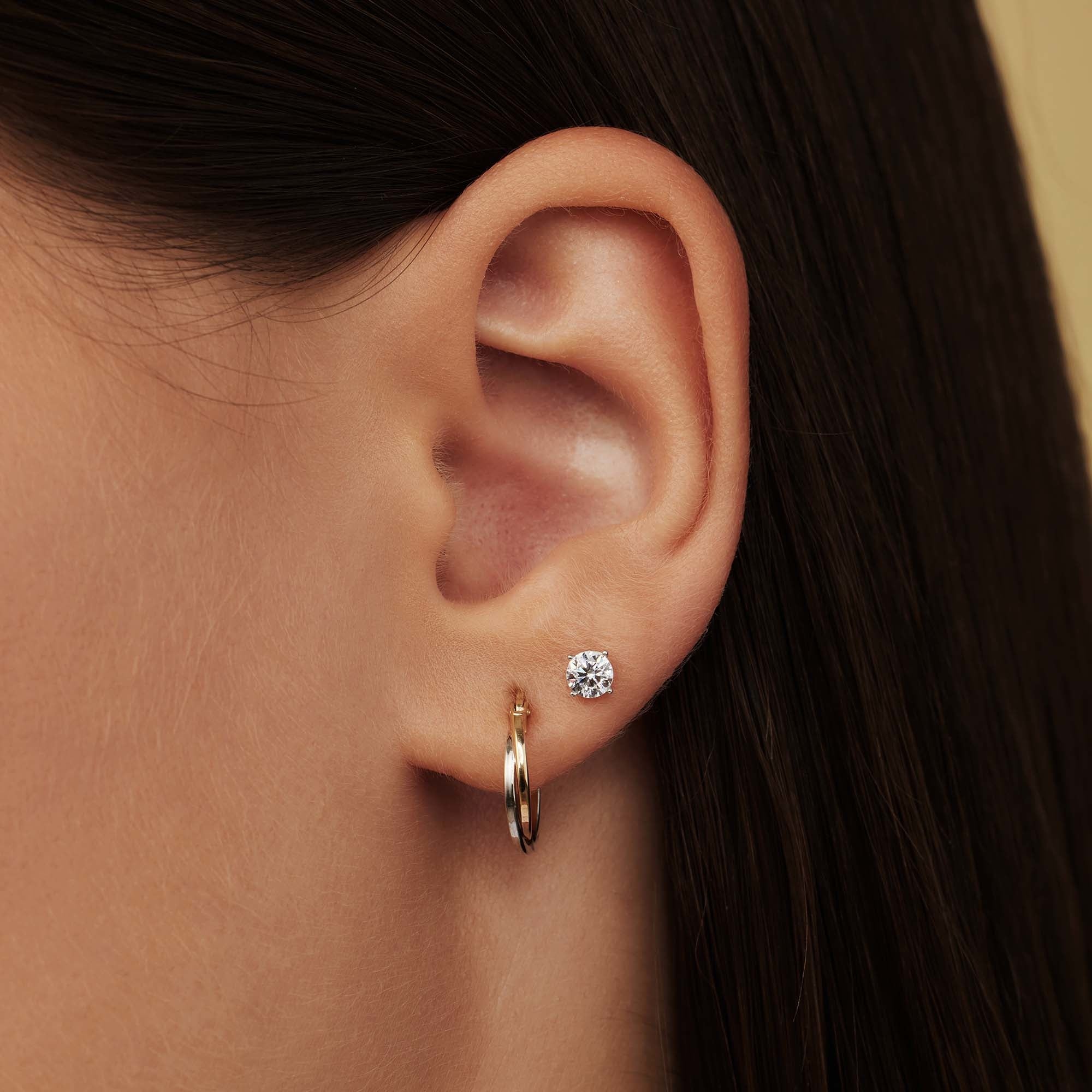 Cadeau d'Isabel 14 karat white gold necklace bracelet and ear studs set with zirconia - Image 3