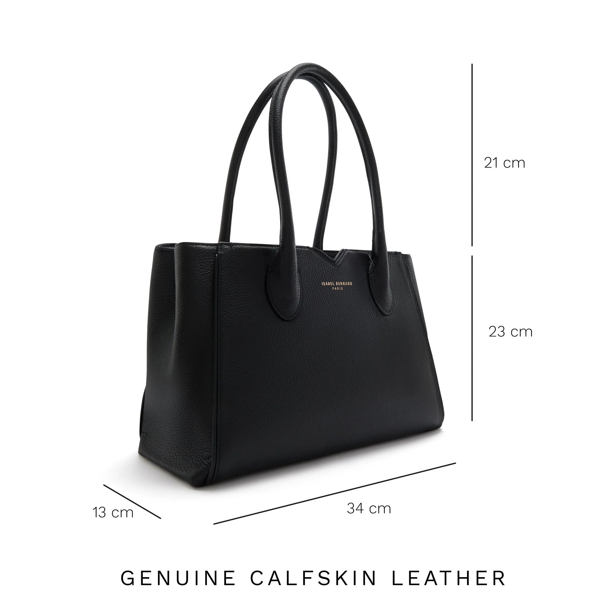 Cadeau d'Isabel black calfskin leather handbag and wallet set - Image 13