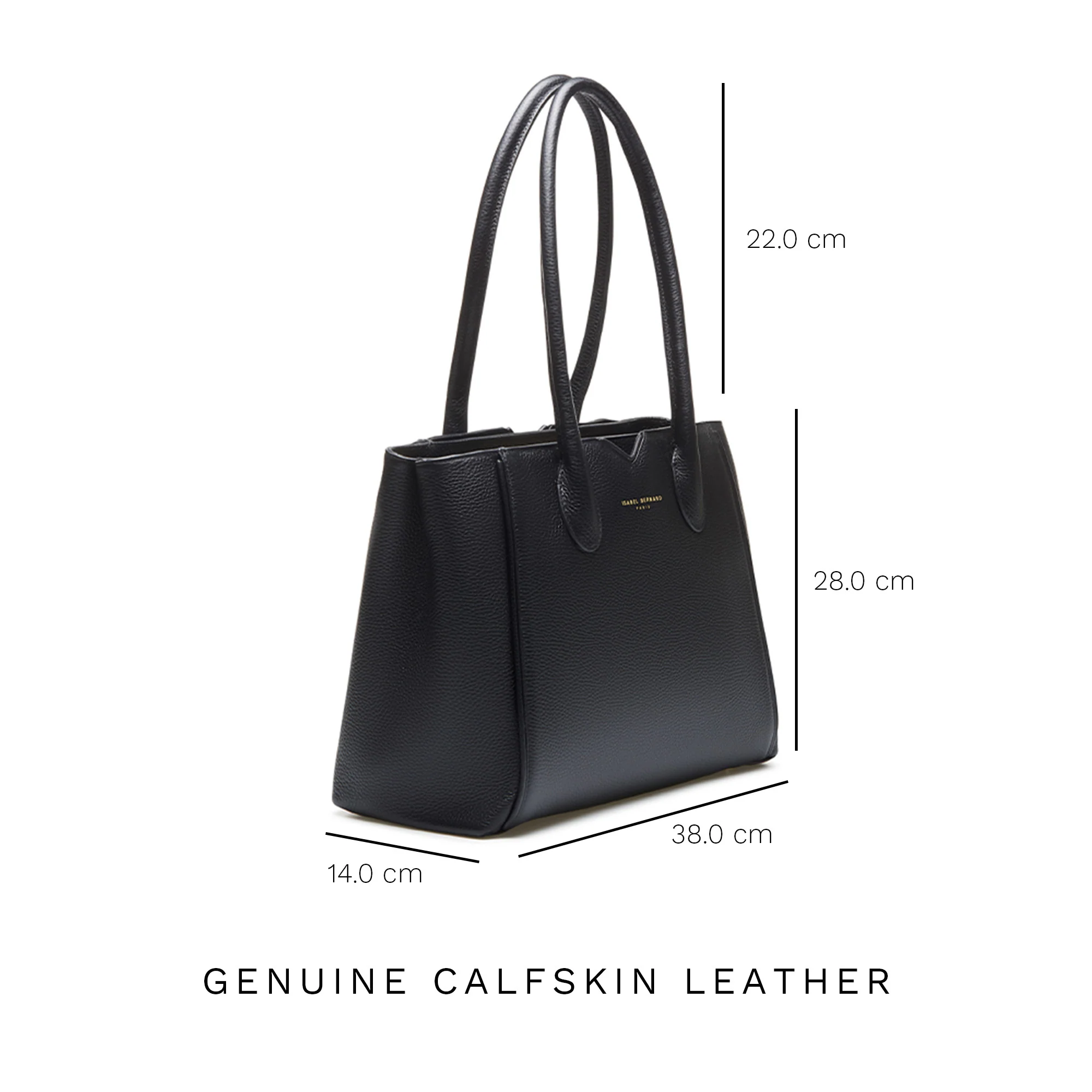 Cadeau d'Isabel black calfskin leather handbag and wallet set - Image 12