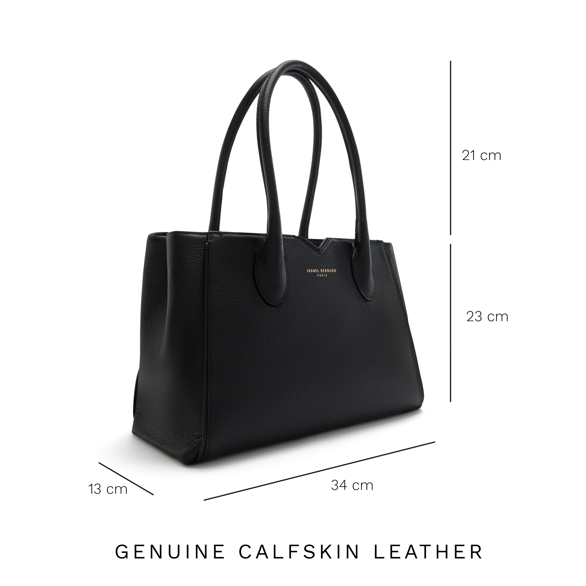 Cadeau d'Isabel black calfskin leather handbag and wallet set - Image 13