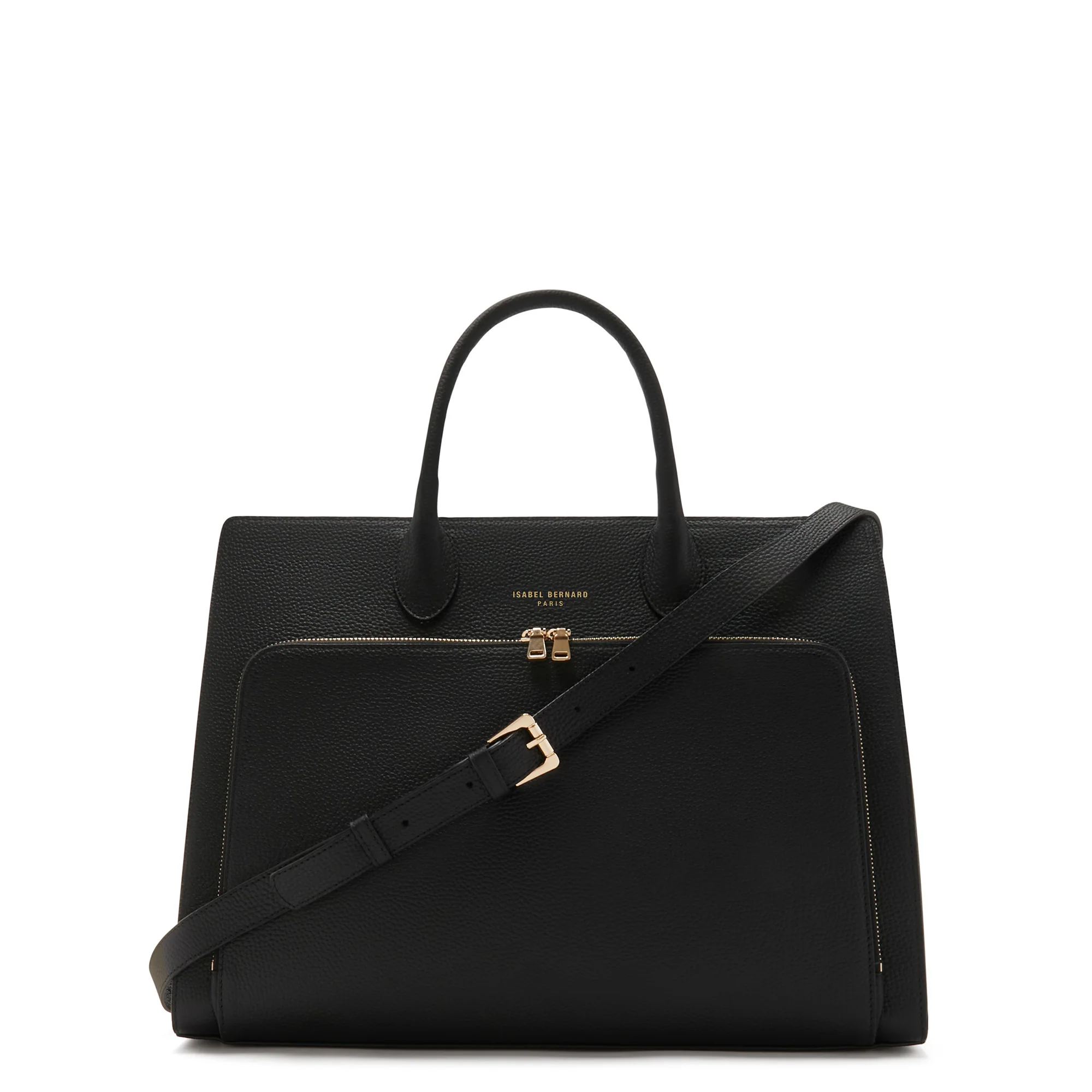 Cadeau d'Isabel black calfskin leather handbag and wallet set - Image 5