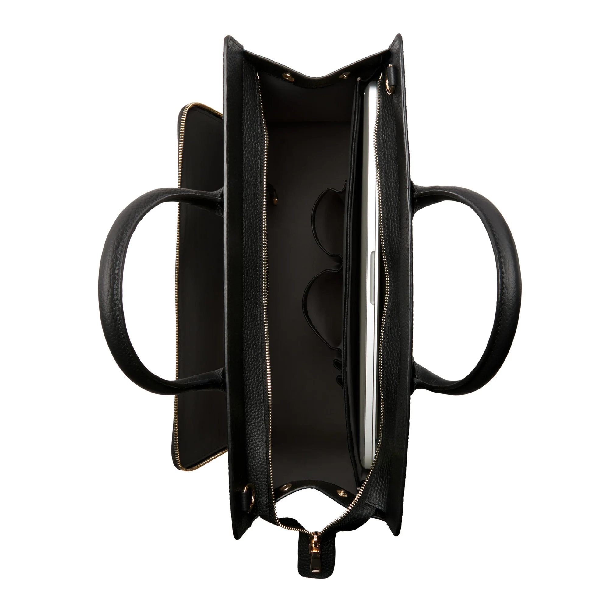 Cadeau d'Isabel black calfskin leather handbag and wallet set - Image 6