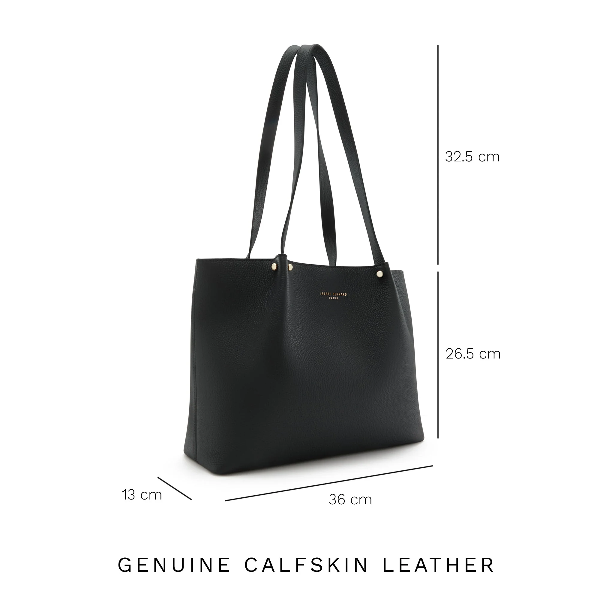 Cadeau d'Isabel black calfskin leather shopper and wallet set - Image 13