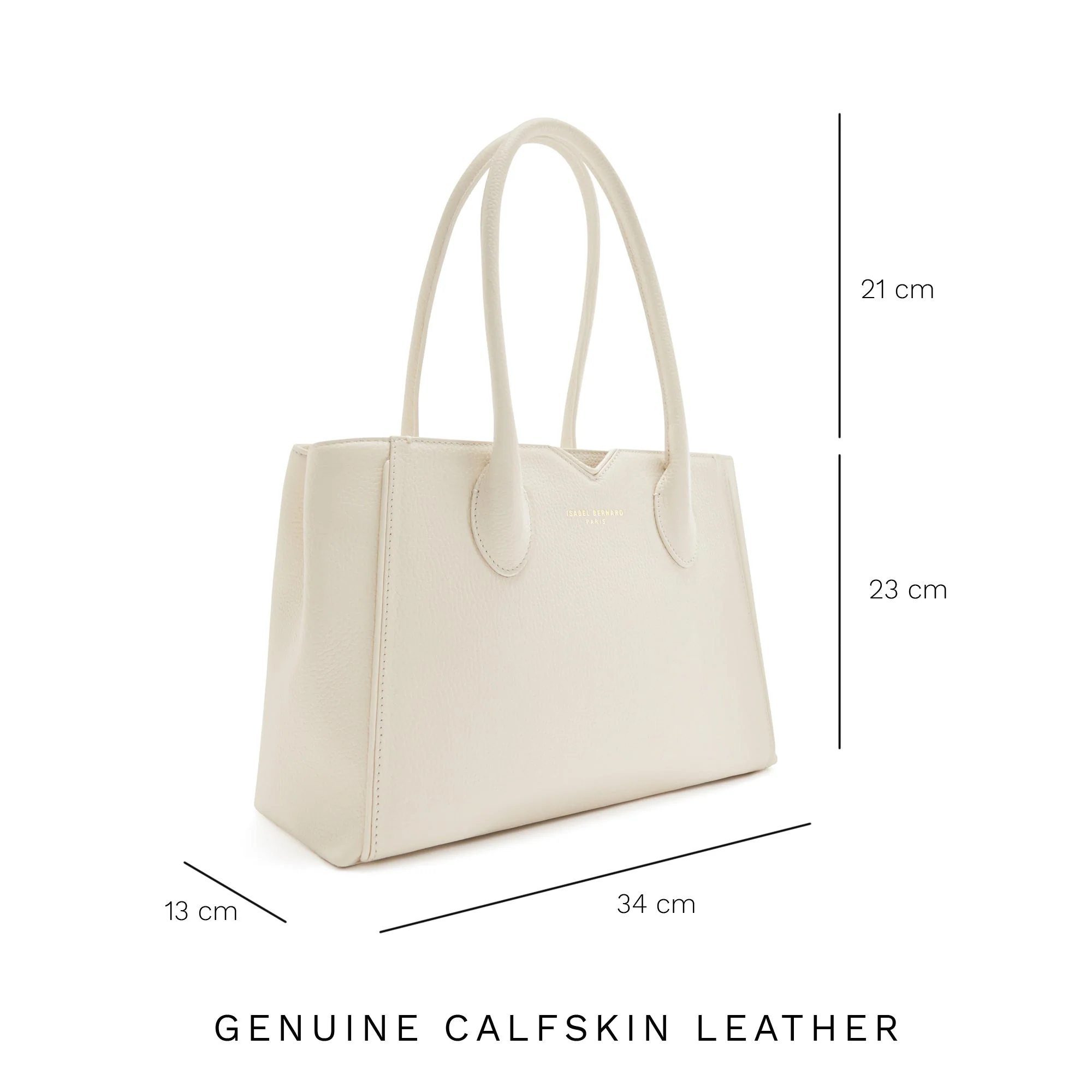 Cadeau d'Isabel cream calfskin leather handbag and wallet set - Image 13