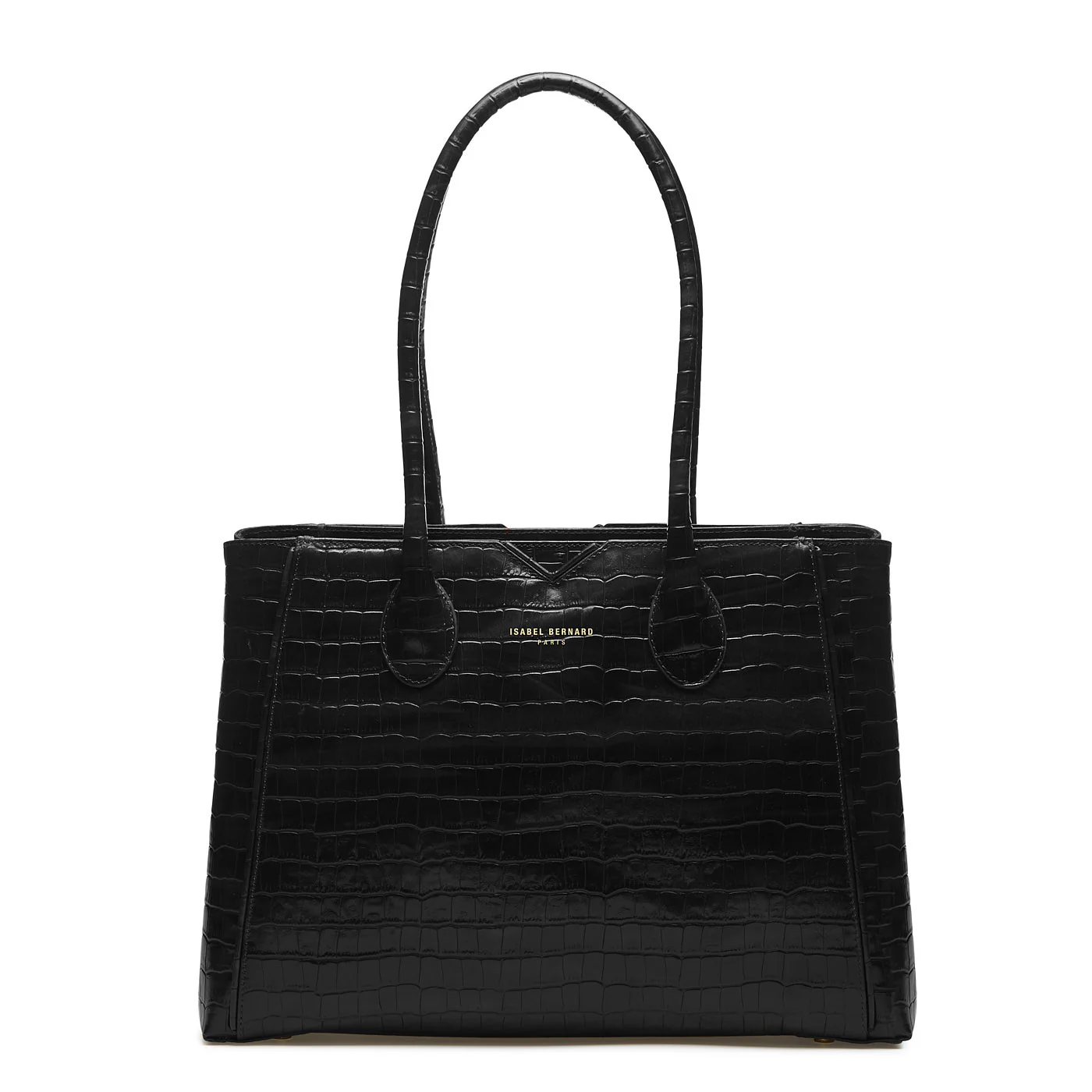Cadeau d'Isabel croco black calfskin leather handbag and wallet set - Image 5