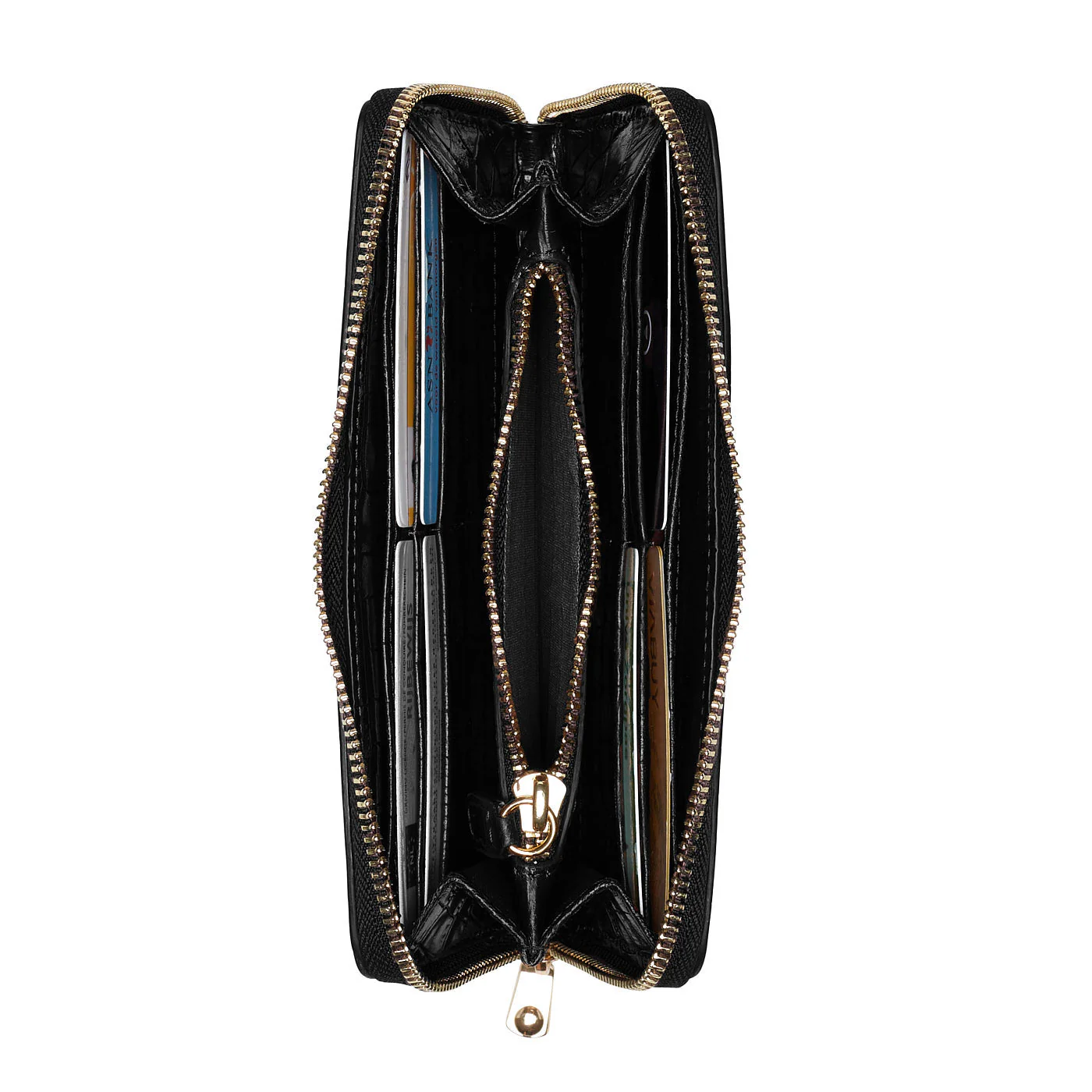 Cadeau d'Isabel croco black calfskin leather handbag and wallet set - Image 12