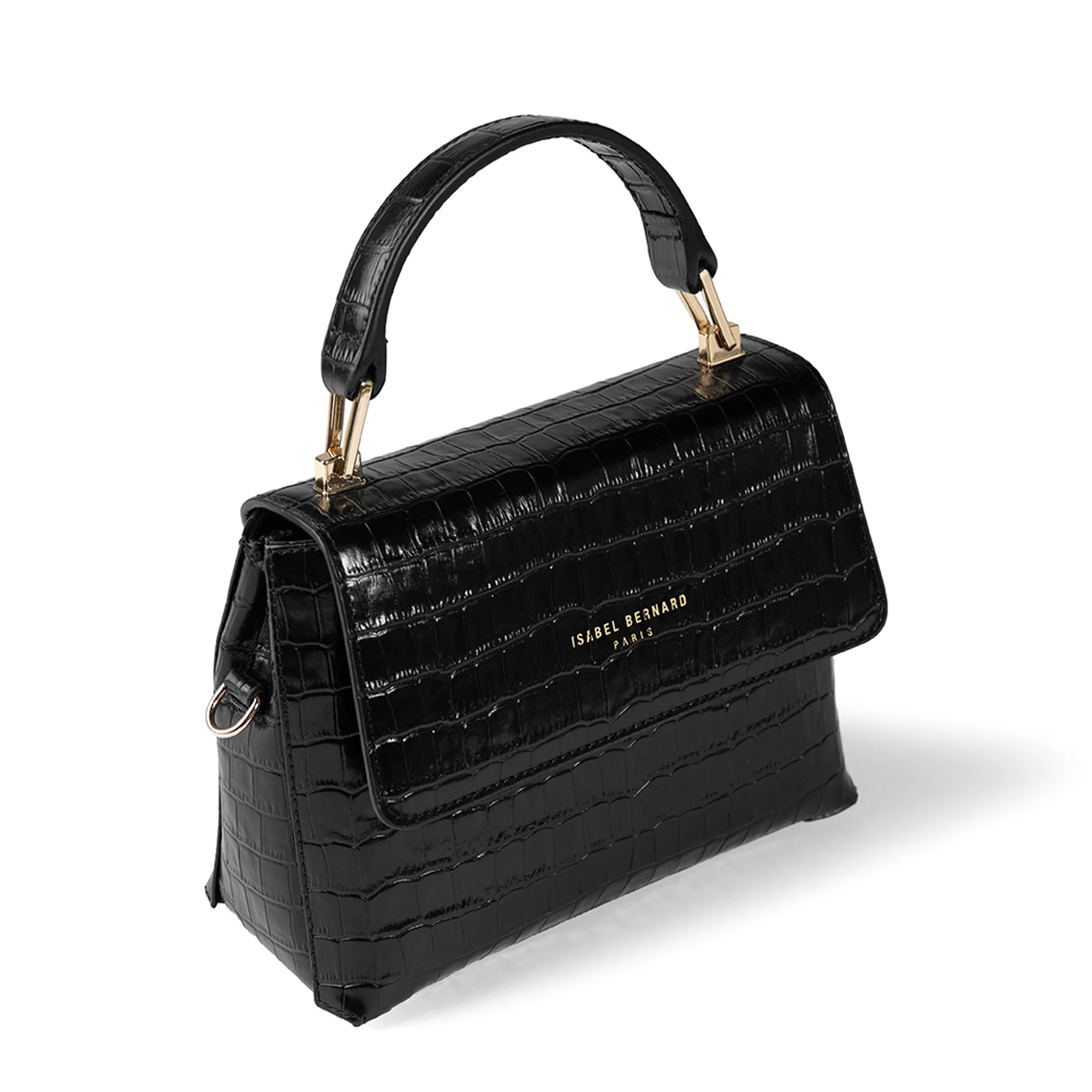 Cadeau d'Isabel croco black calfskin leather handbag and wallet set - Image 7