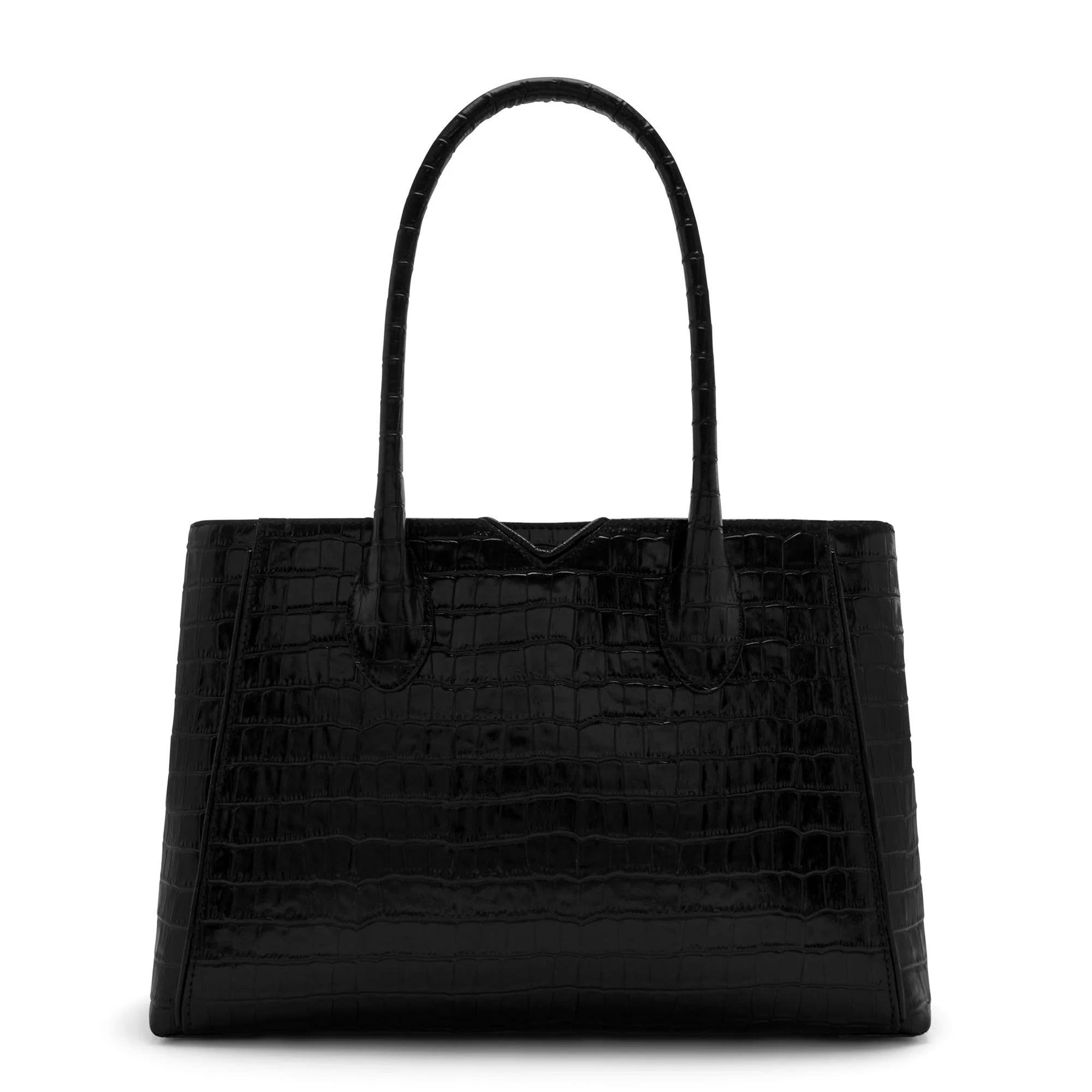 Cadeau d'Isabel croco black calfskin leather handbag and wallet set - Image 7