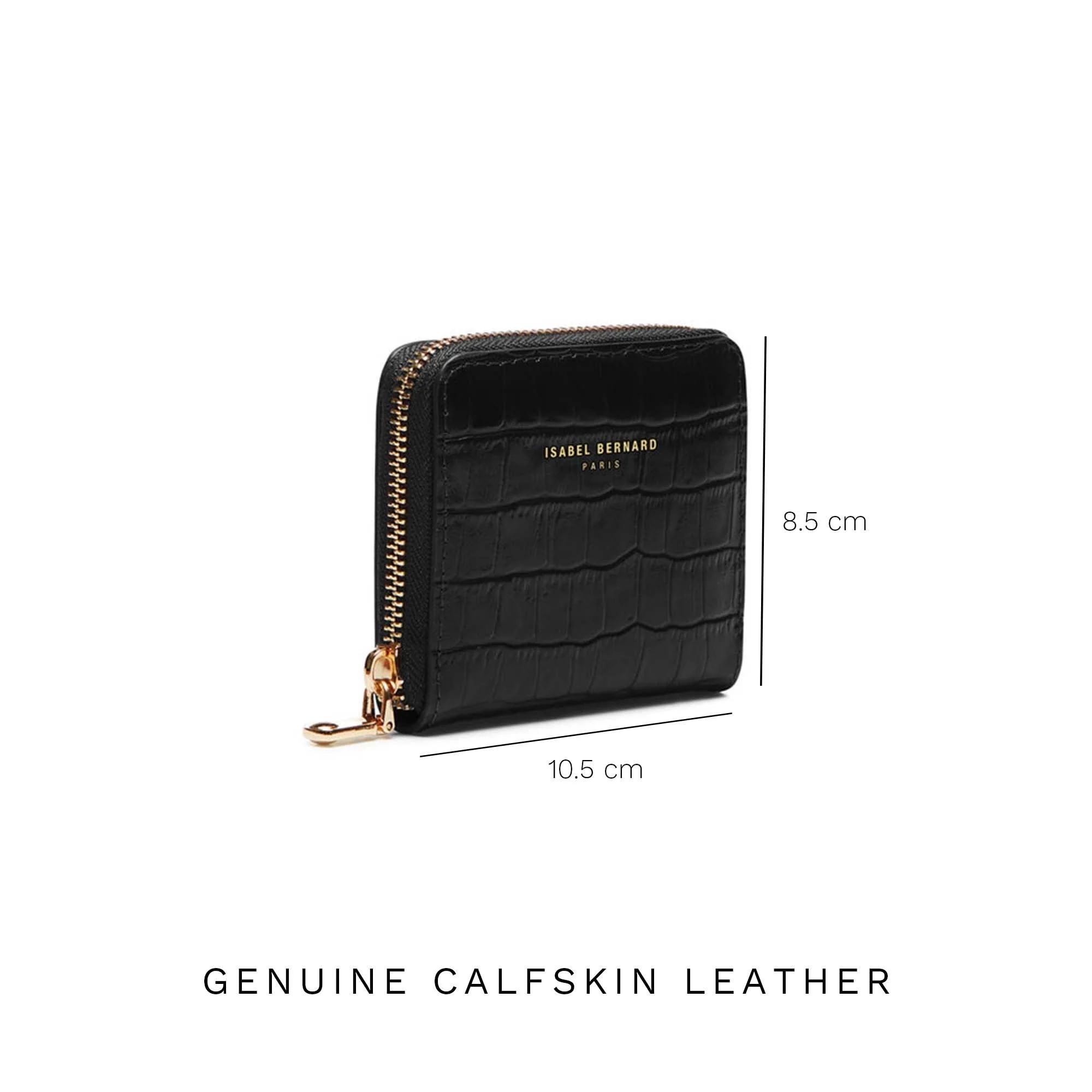 Cadeau d'Isabel croco black calfskin leather handbag and wallet set - Image 14