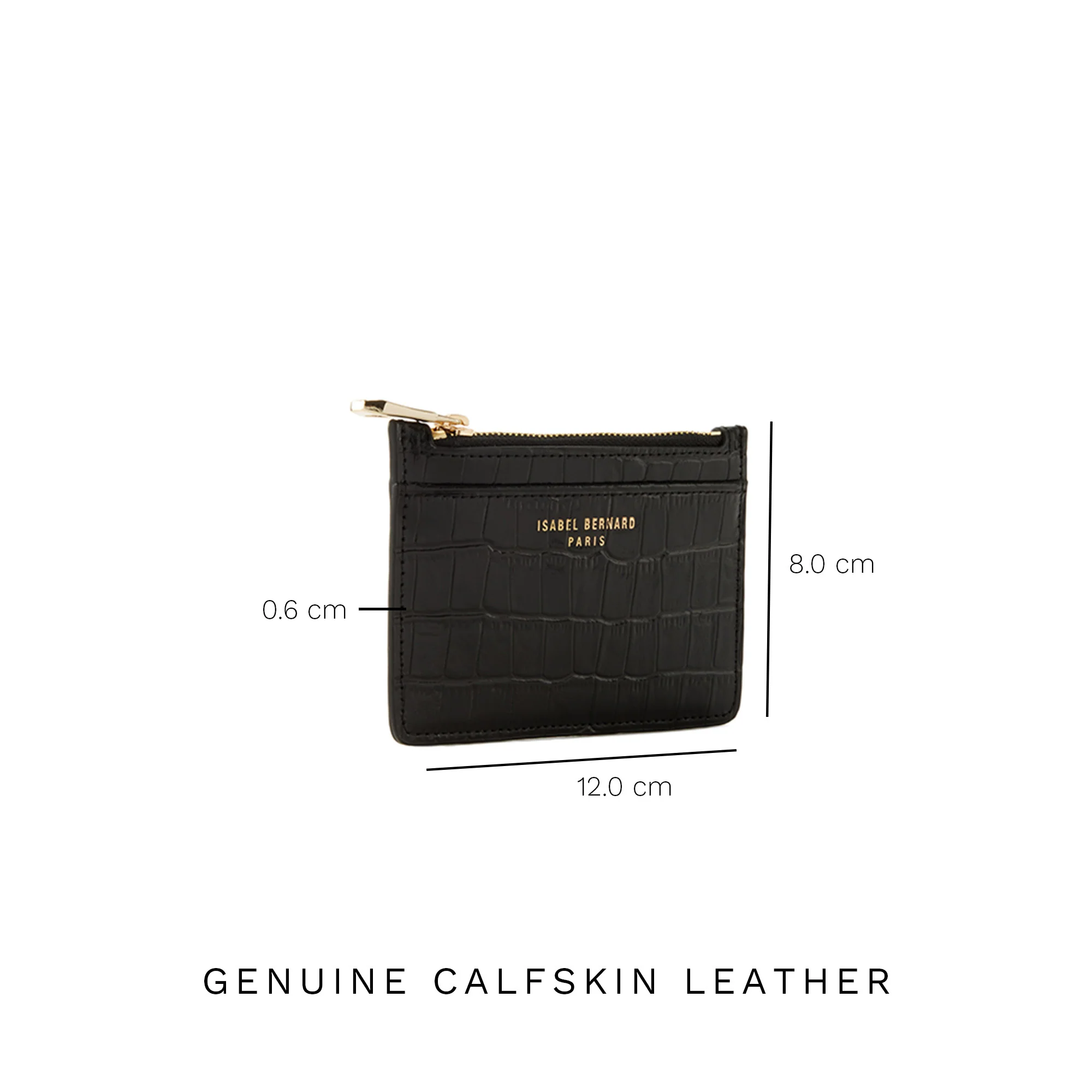 Cadeau d'Isabel croco black calfskin leather shopper & cardholder set - Image 16