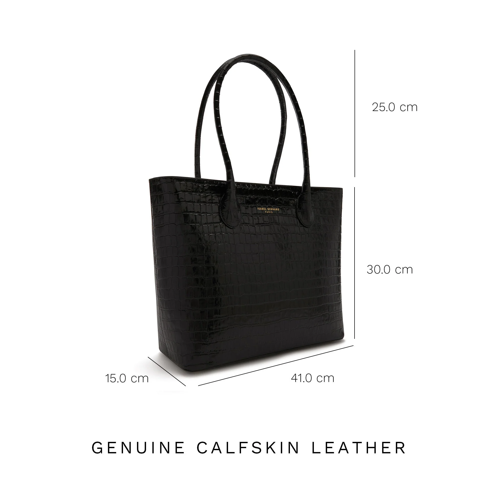 Cadeau d'Isabel croco black calfskin leather shopper and wallet set - Image 13