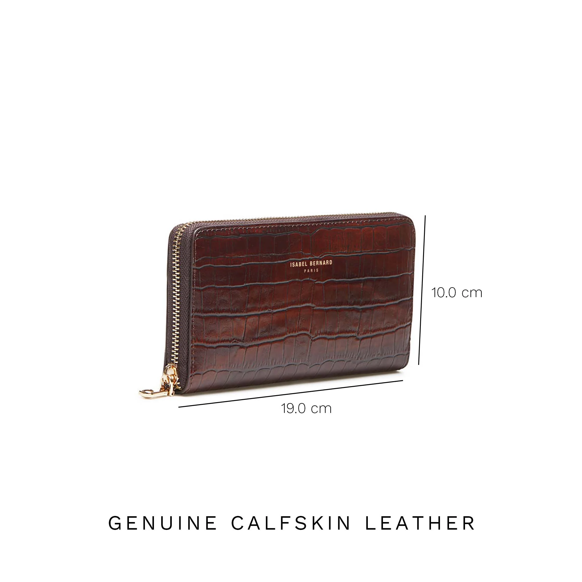 Cadeau d'Isabel croco brown calfskin leather handbag and wallet set - Image 15