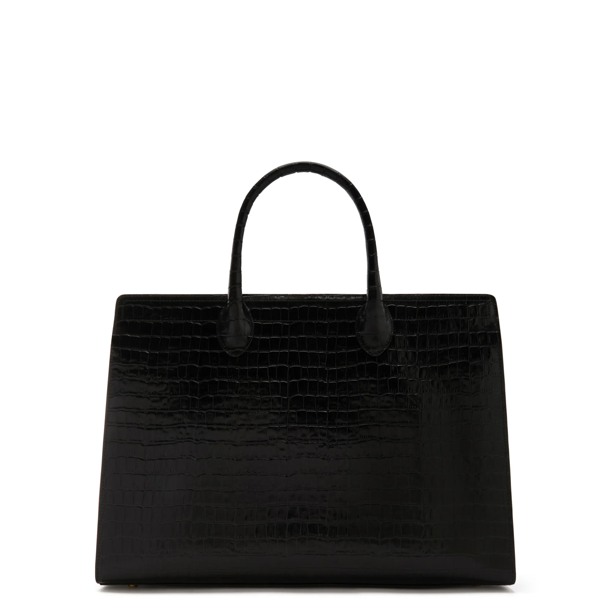 Cadeau d'Isabel croco black calfskin leather handbag and wallet set - Image 6