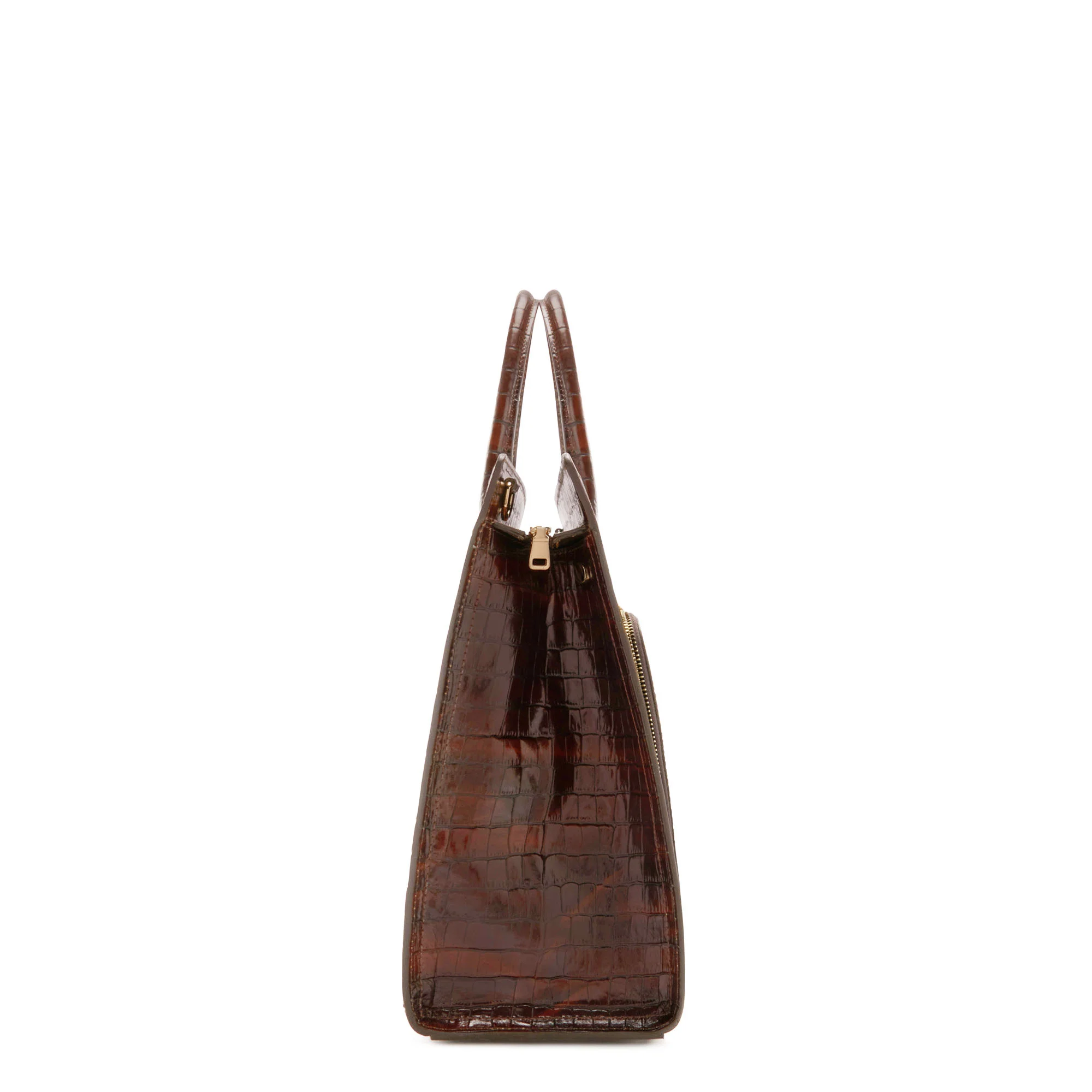 Cadeau d'Isabel croco brown calfskin leather handbag and wallet set - Image 8