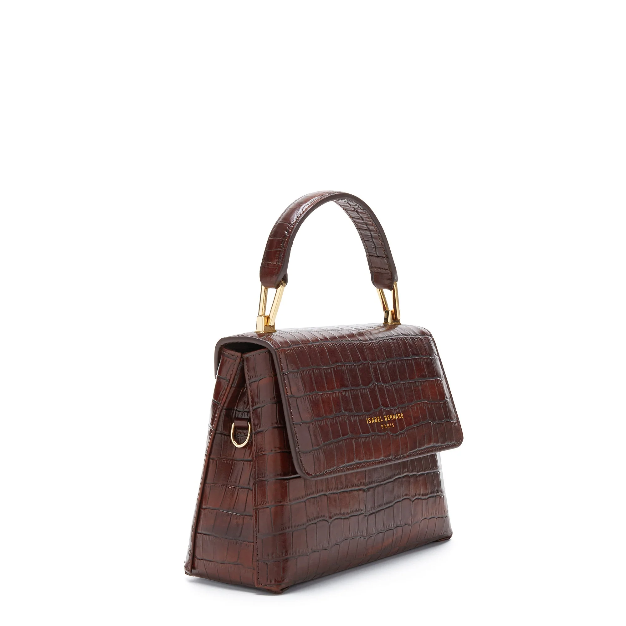 Cadeau d'Isabel croco brown calfskin leather handbag and wallet set - Image 5