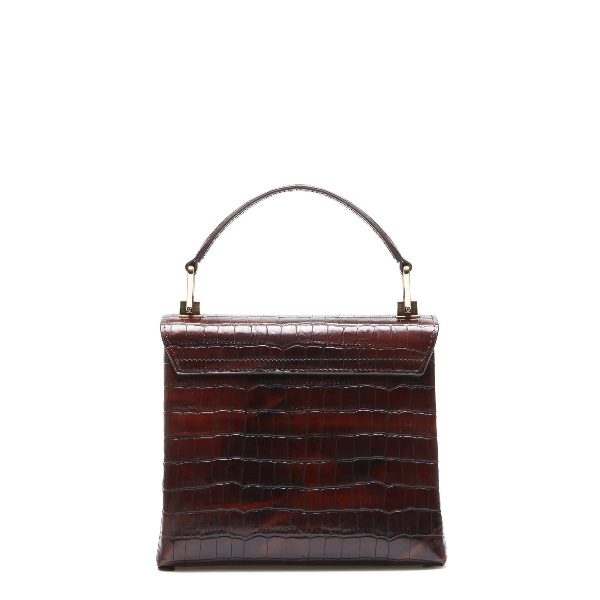 Cadeau d'Isabel croco brown calfskin leather handbag and wallet set - Image 7