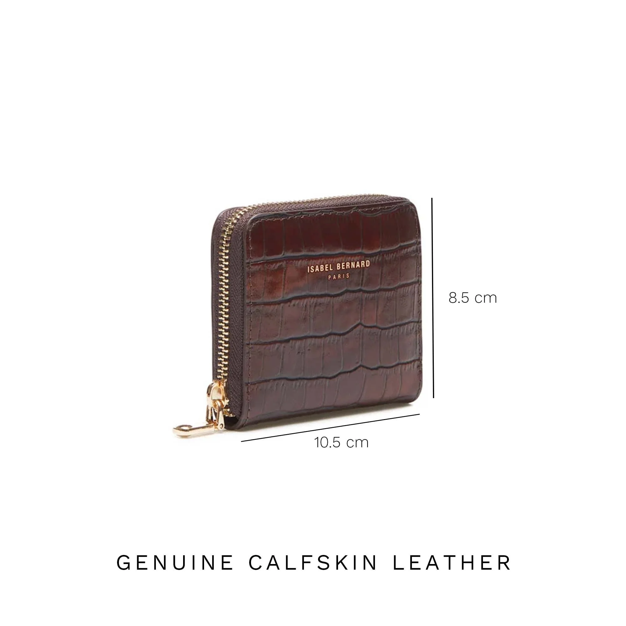 Cadeau d'Isabel croco brown calfskin leather handbag and wallet set - Image 13