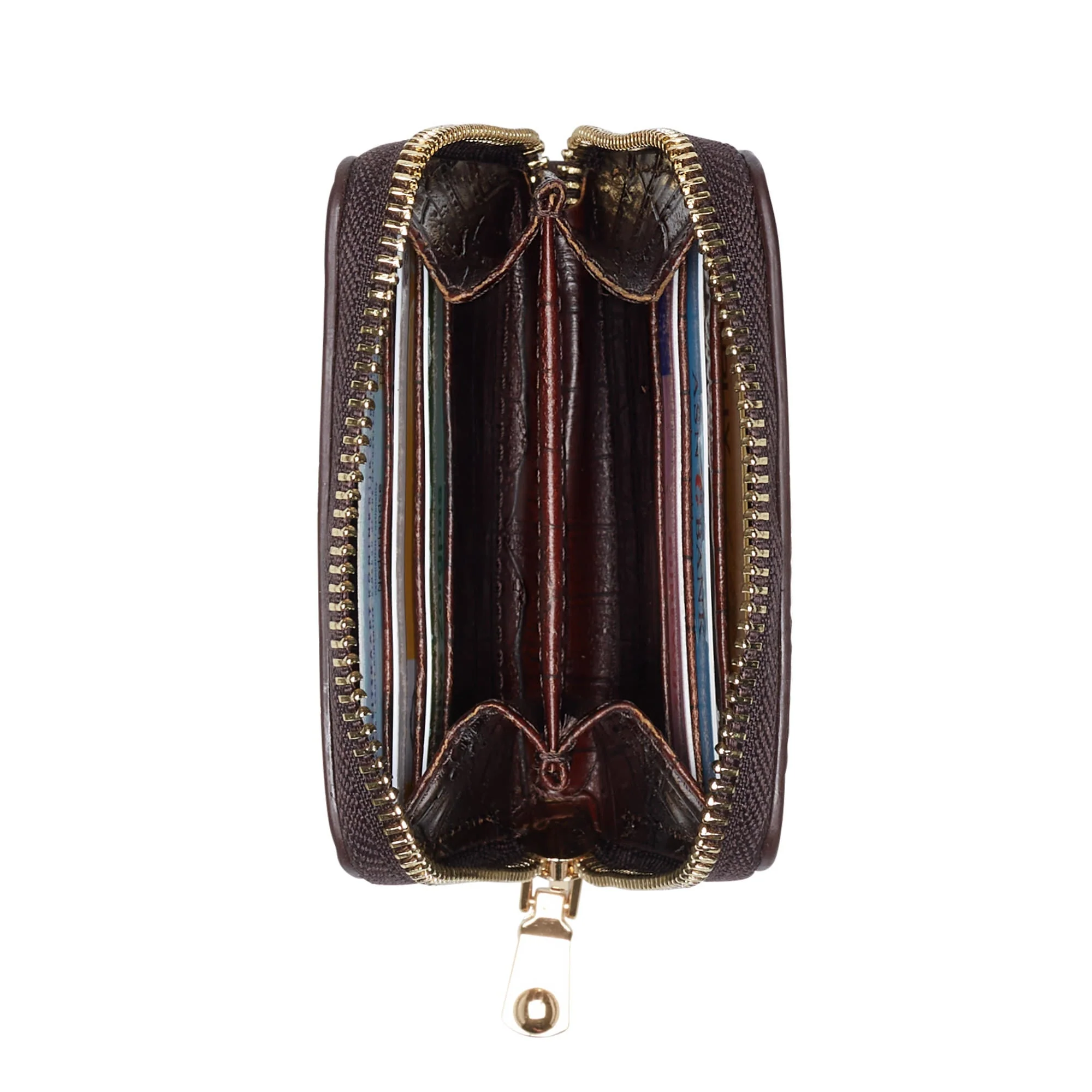 Cadeau d'Isabel croco brown calfskin leather handbag and wallet set - Image 12