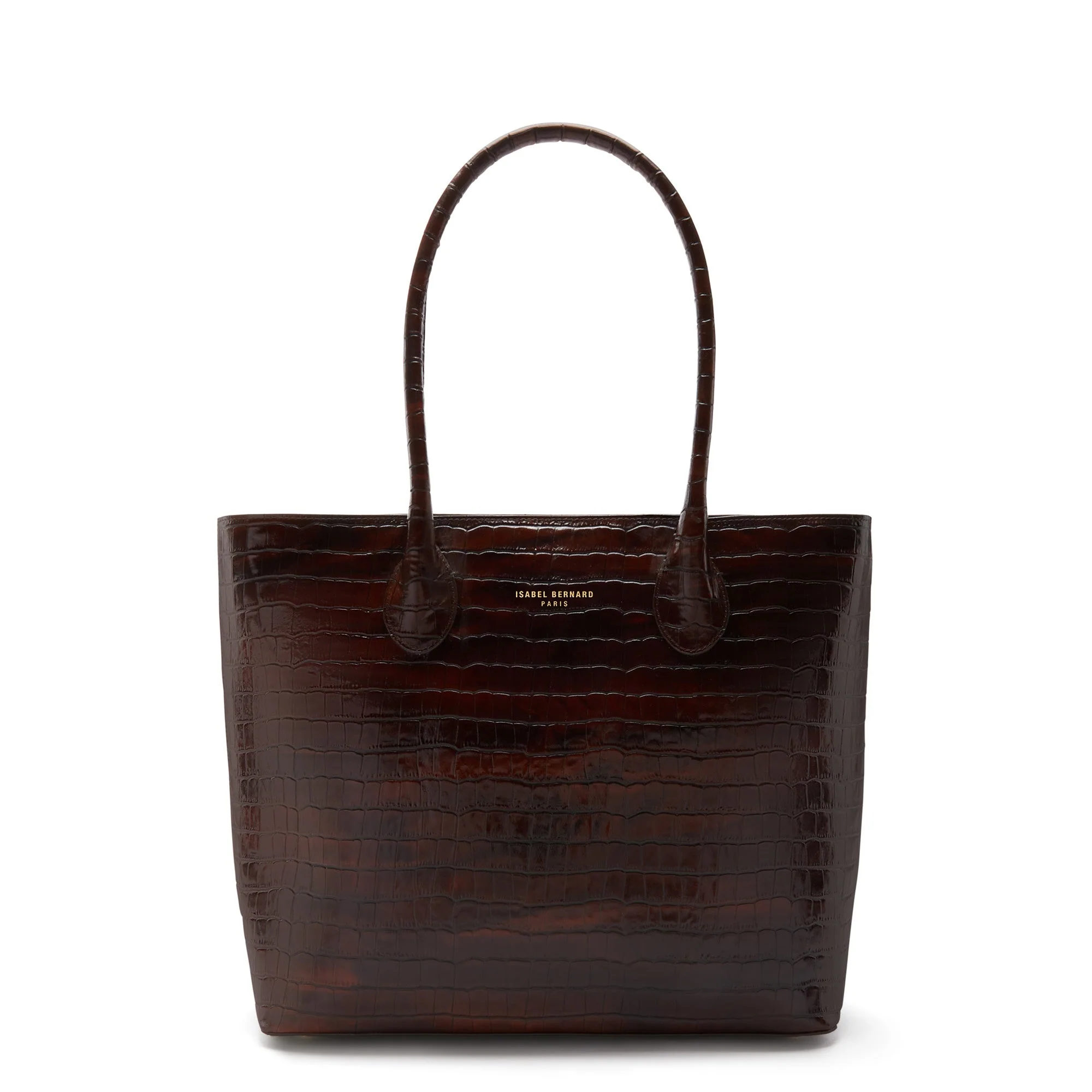 Cadeau d'Isabel croco brown calfskin leather shopper and wallet set - Image 4