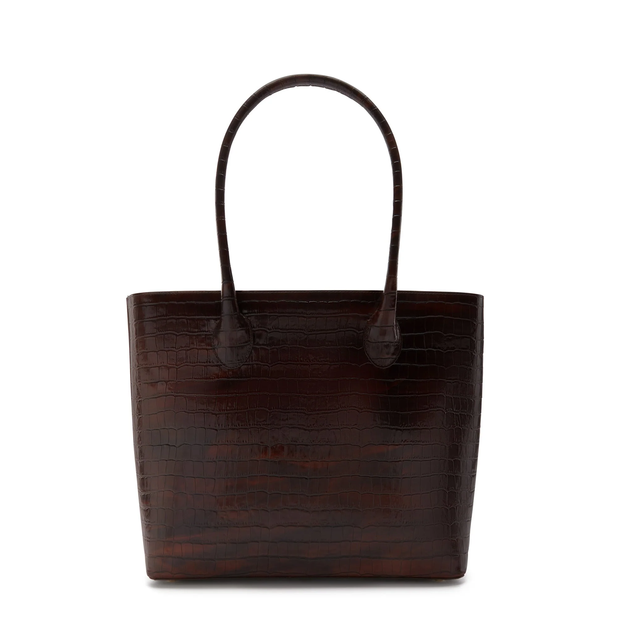 Cadeau d'Isabel croco brown calfskin leather shopper and wallet set - Image 7