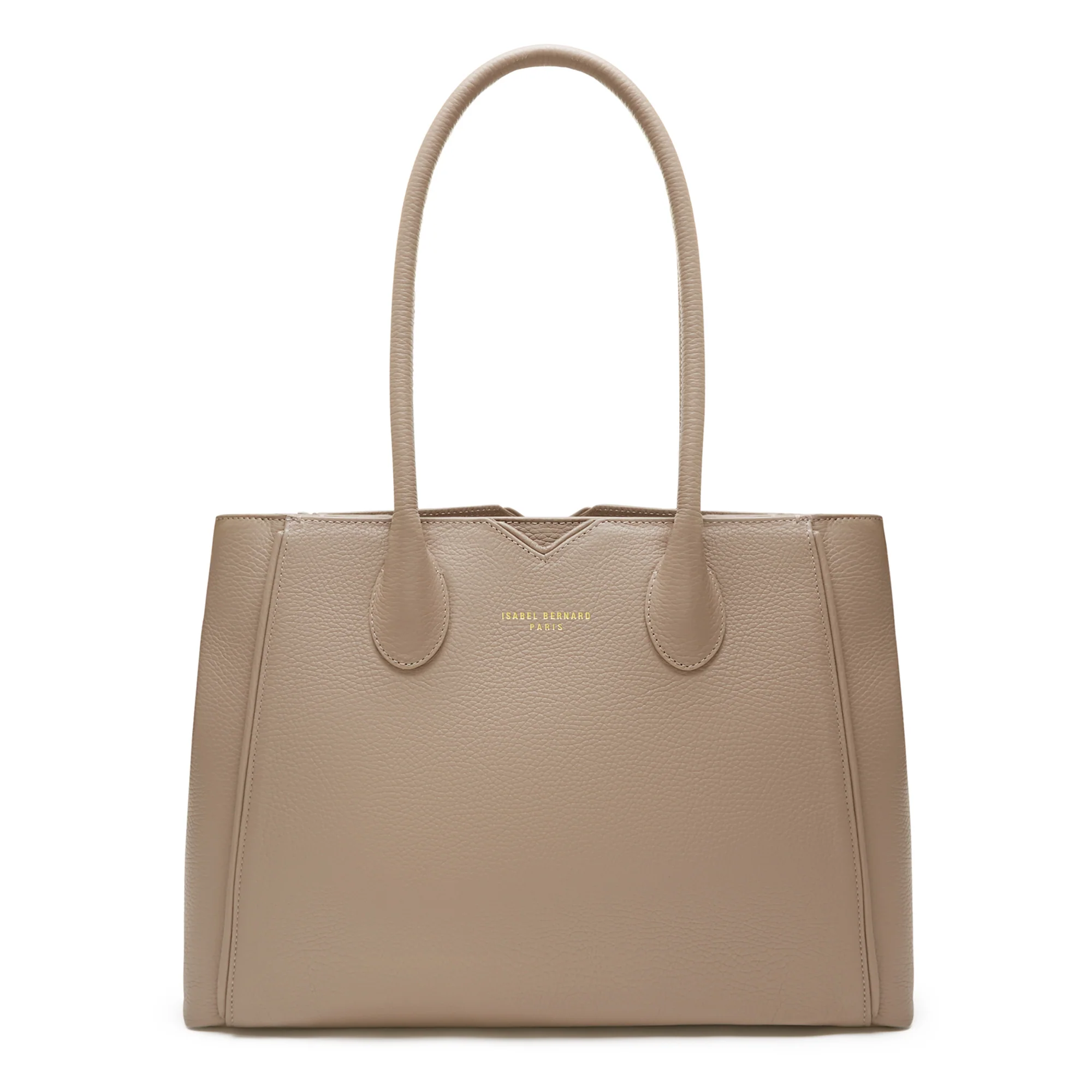 Cadeau d'Isabel taupe calfskin leather handbag and wallet set - Image 4