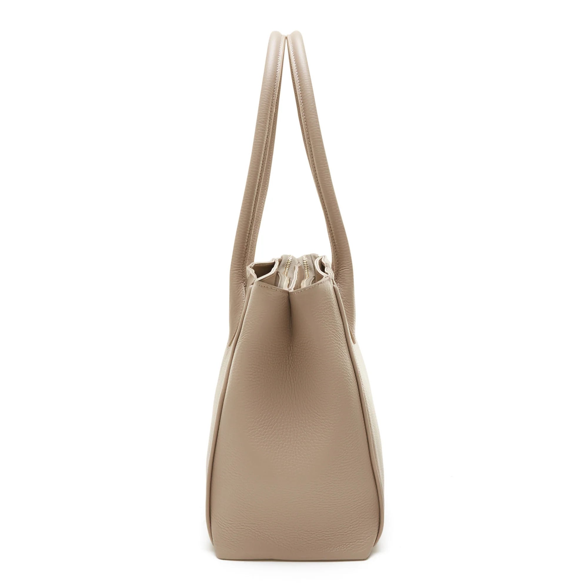 Cadeau d'Isabel taupe calfskin leather handbag and wallet set - Image 5