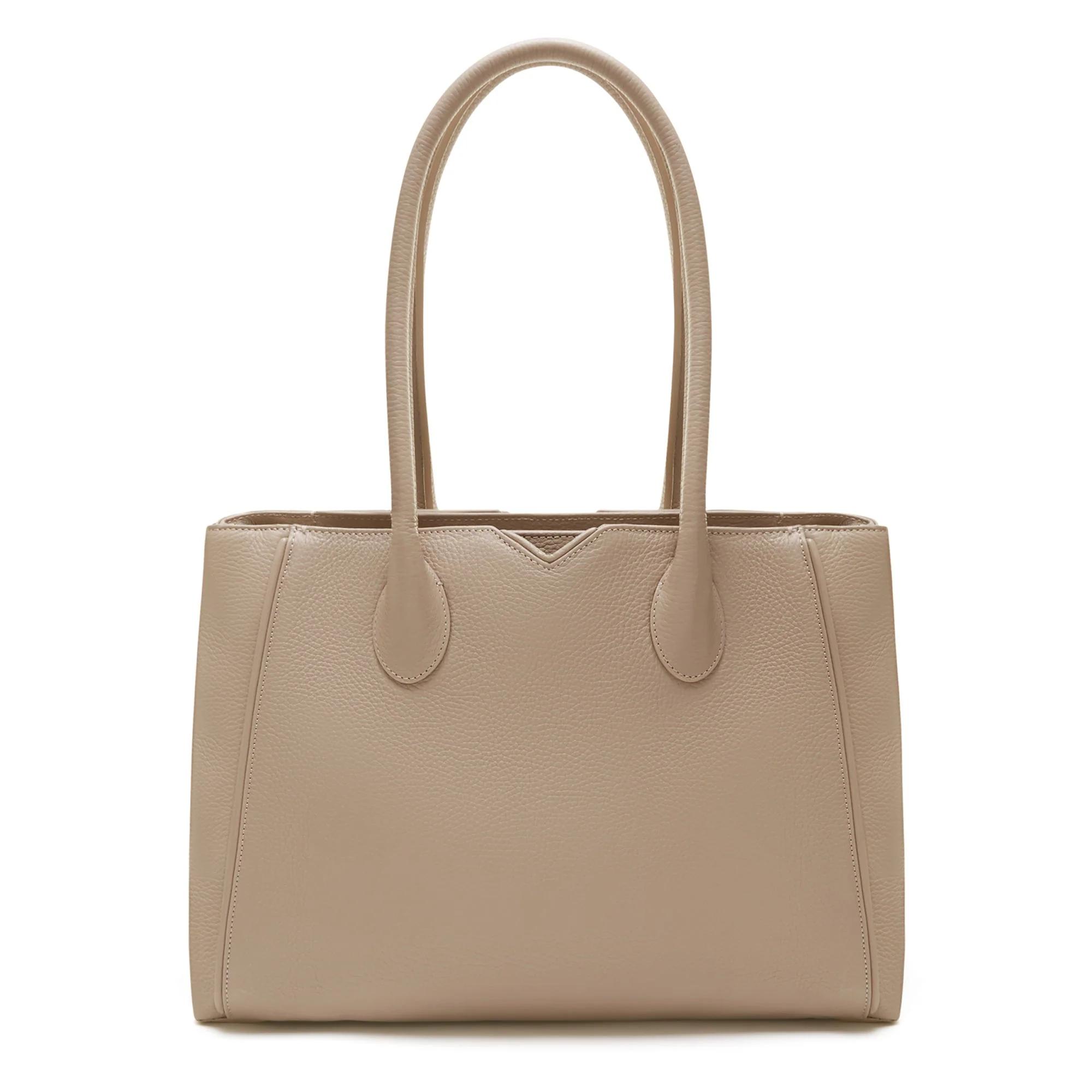 Cadeau d'Isabel taupe calfskin leather handbag and wallet set - Image 6