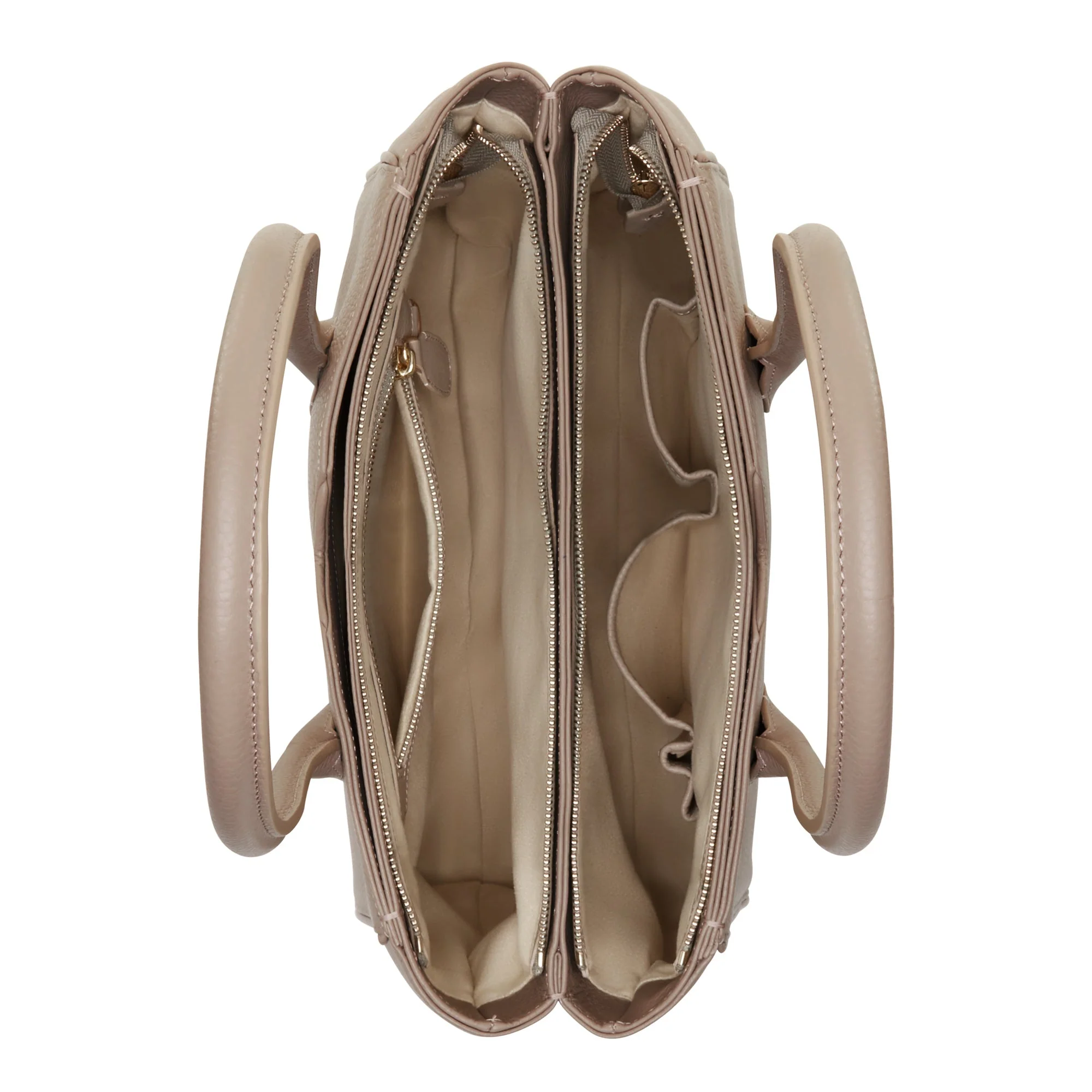 Cadeau d'Isabel taupe calfskin leather handbag and wallet set - Image 7