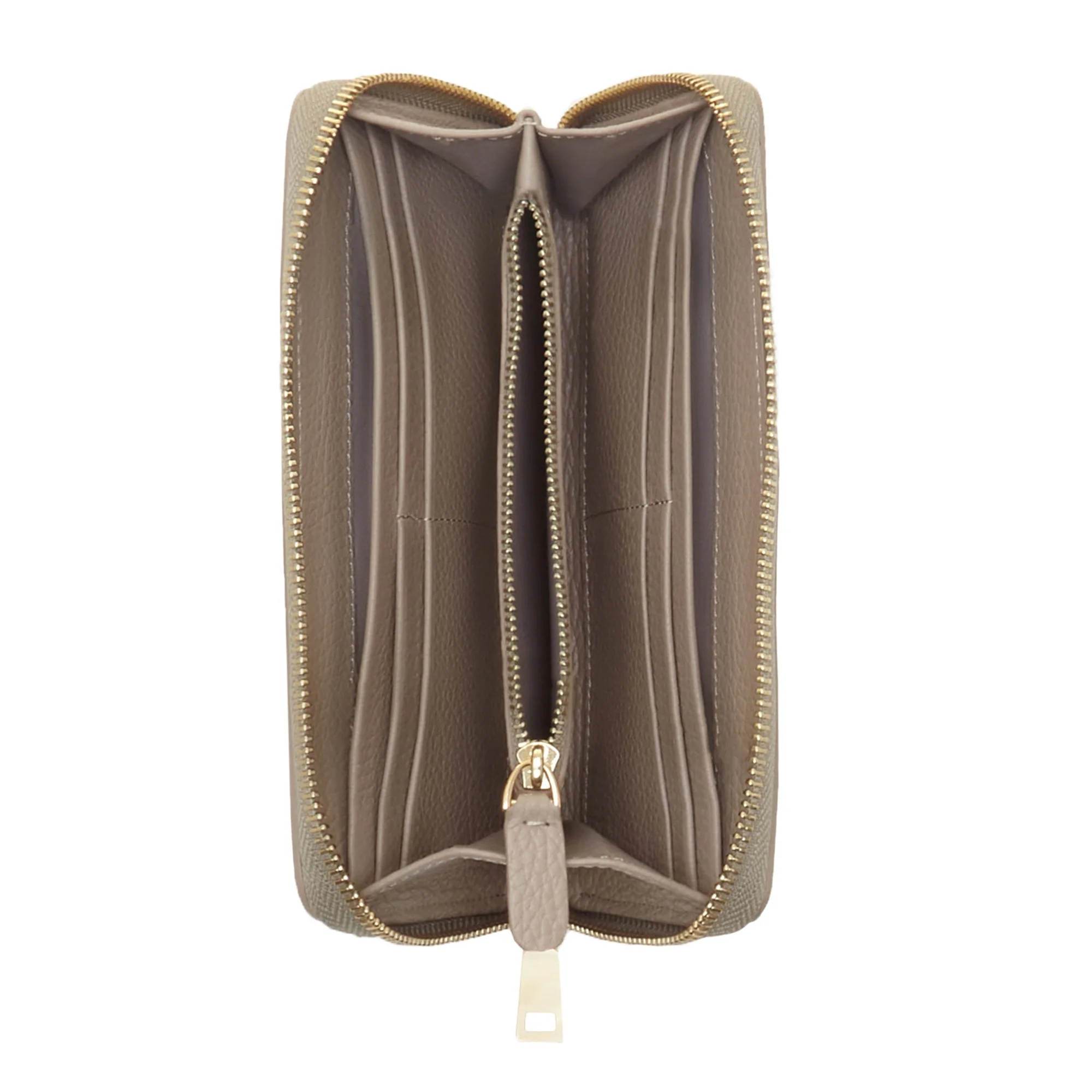 Cadeau d'Isabel taupe calfskin leather handbag and wallet set - Image 11