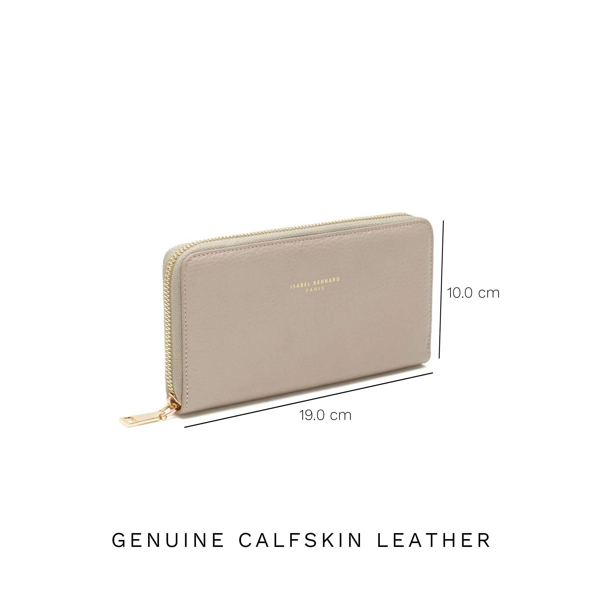 Cadeau d'Isabel taupe calfskin leather handbag and wallet set - Image 13