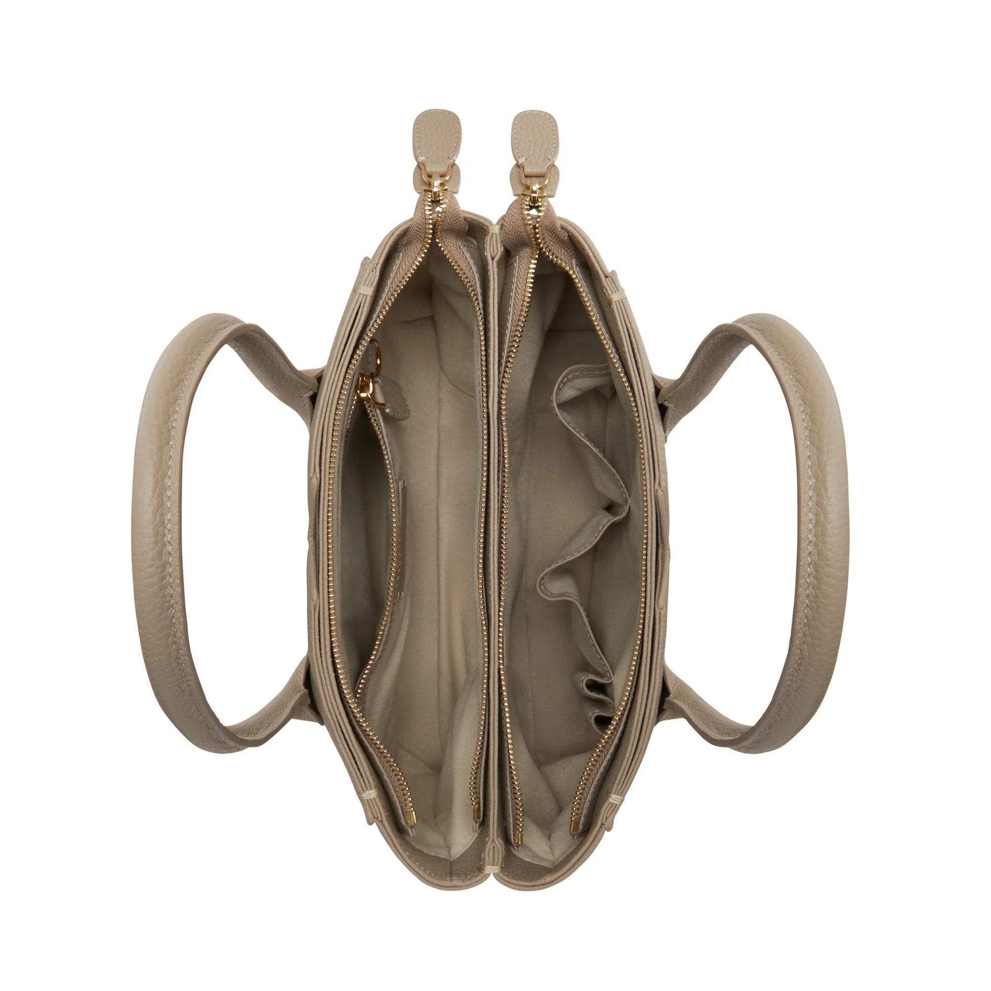 Cadeau d'Isabel taupe calfskin leather handbag and wallet set - Image 9