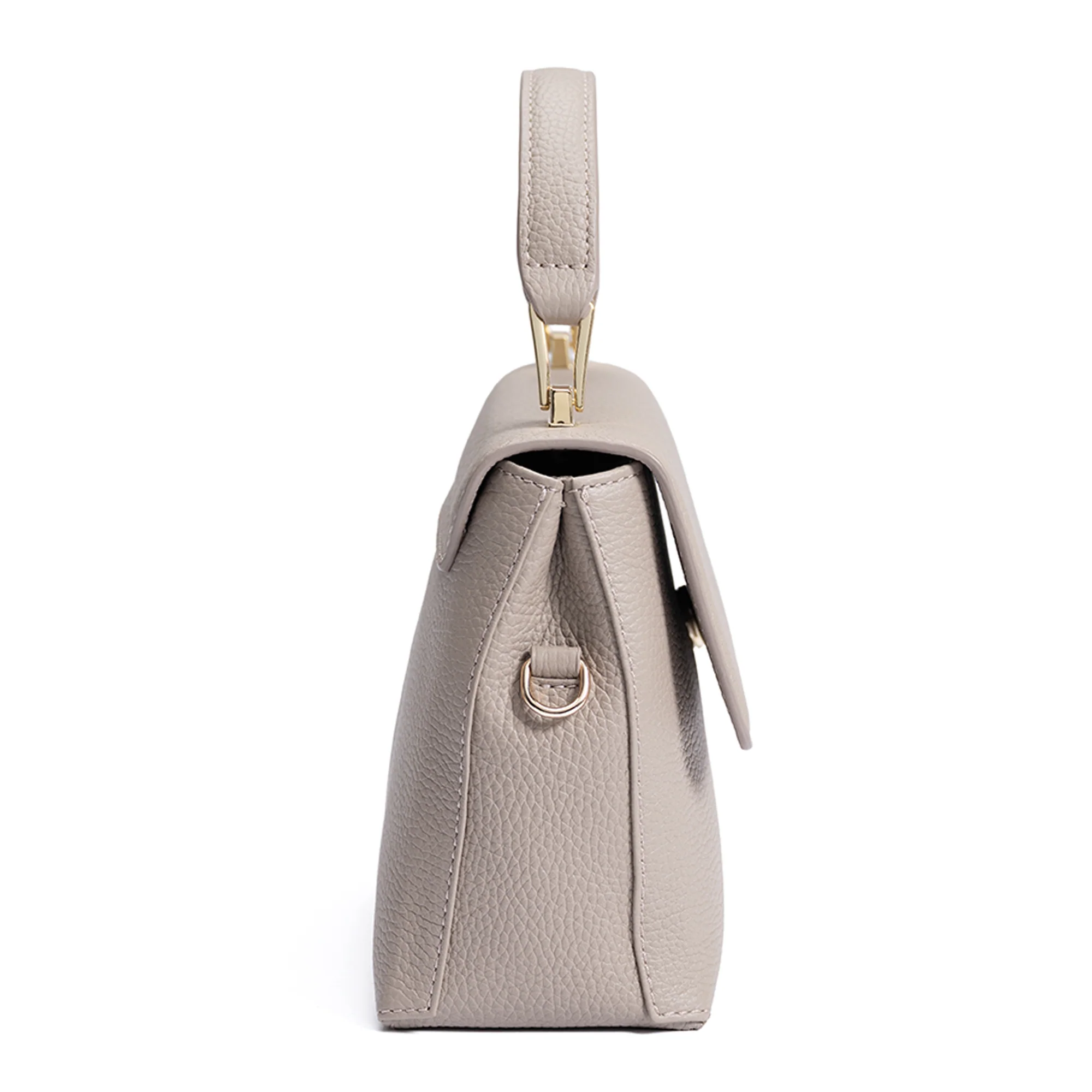 Cadeau d'Isabel taupe calfskin leather handbag and wallet set - Image 5