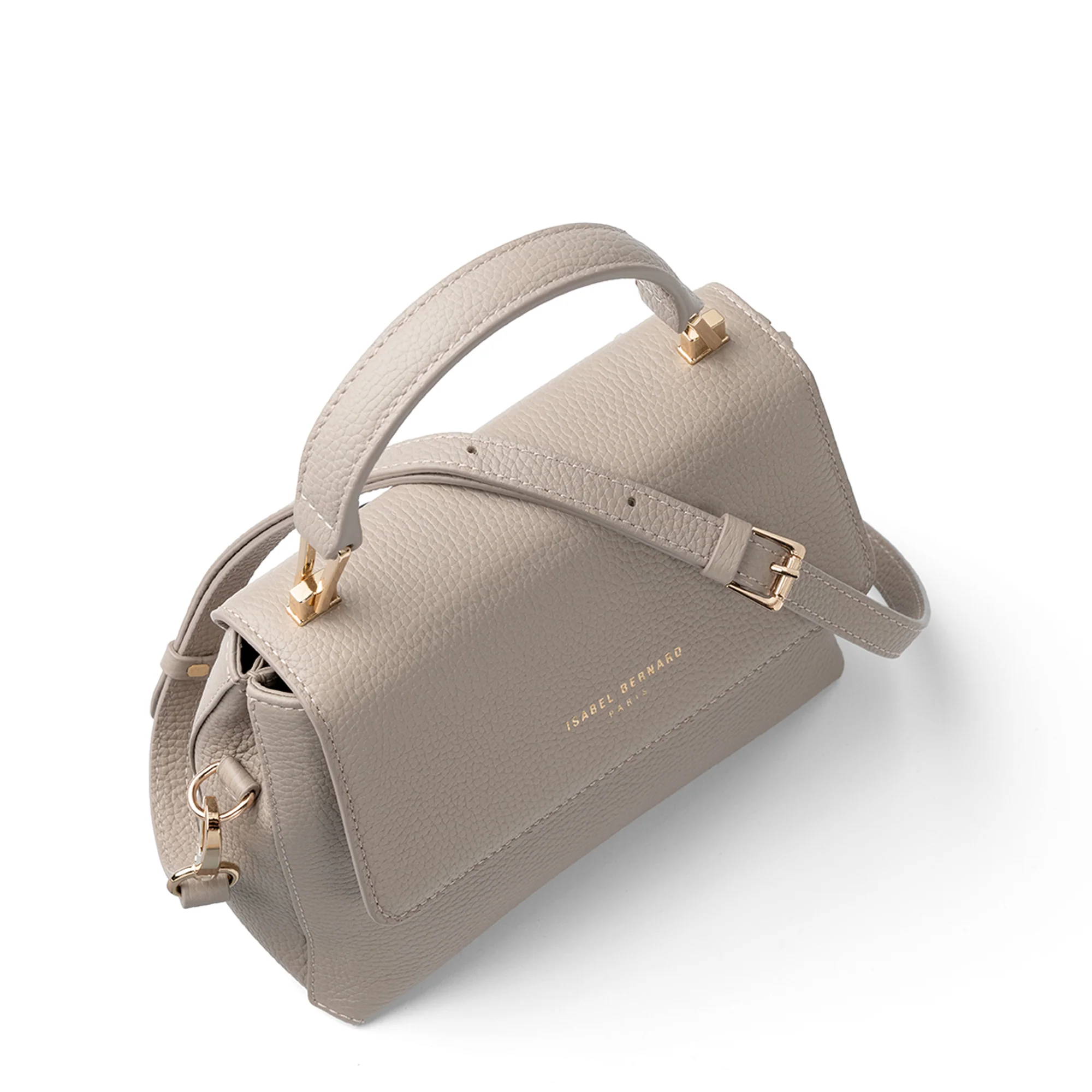Cadeau d'Isabel taupe calfskin leather handbag and wallet set - Image 8