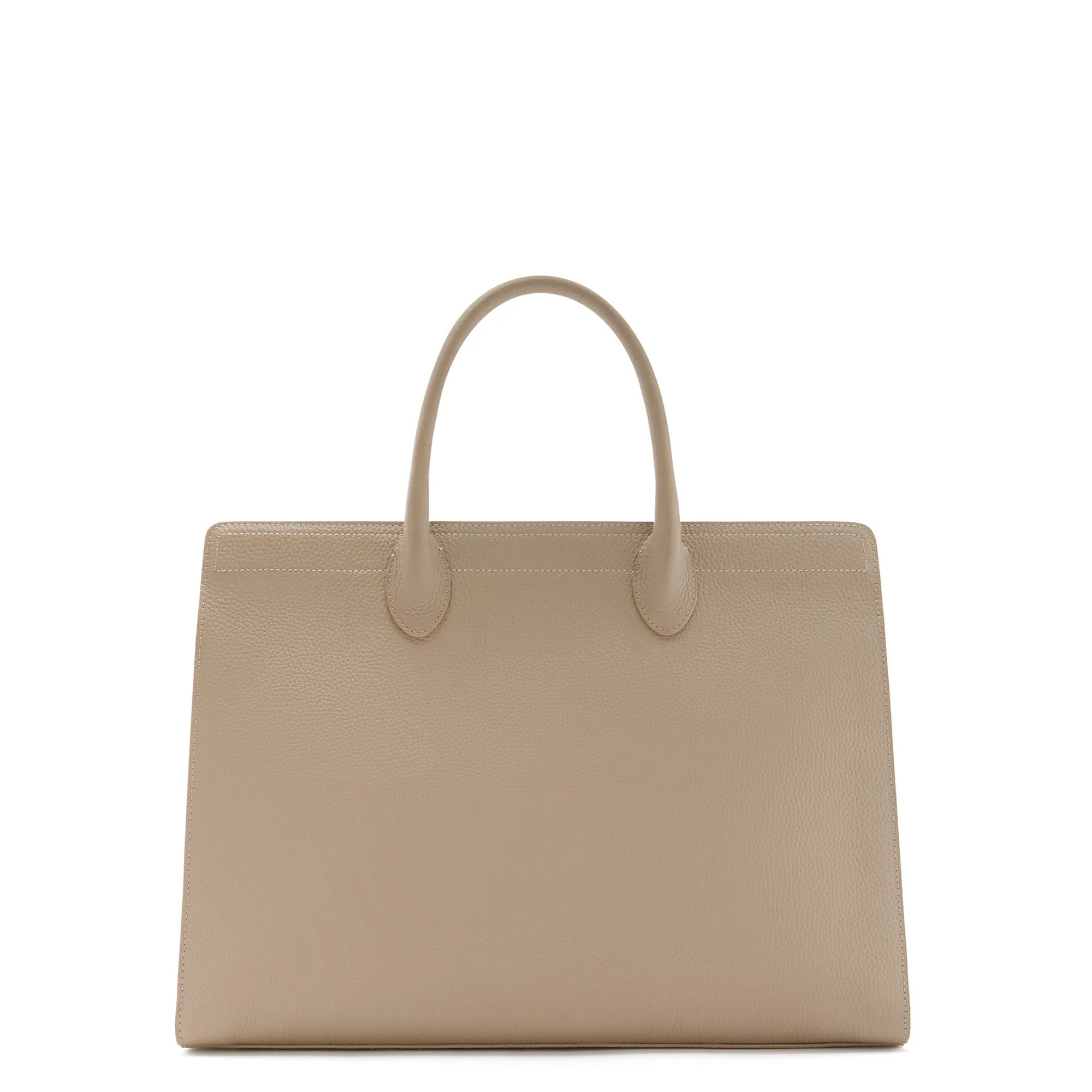 Cadeau d'Isabel taupe calfskin leather handbag and wallet set - Image 6