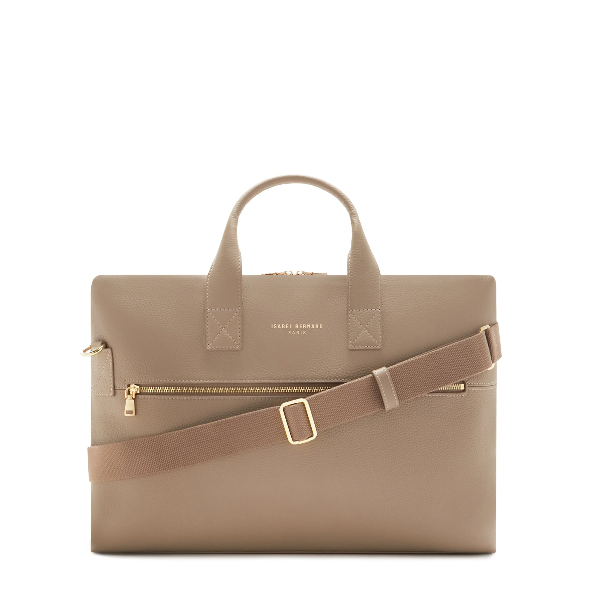 Cadeau d'Isabel taupe calfskin leather handbag and wallet set - Image 4