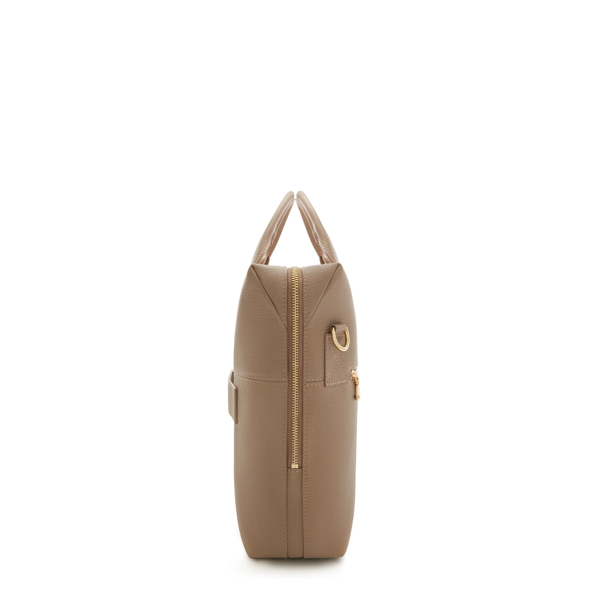 Cadeau d'Isabel taupe calfskin leather handbag and wallet set - Image 5